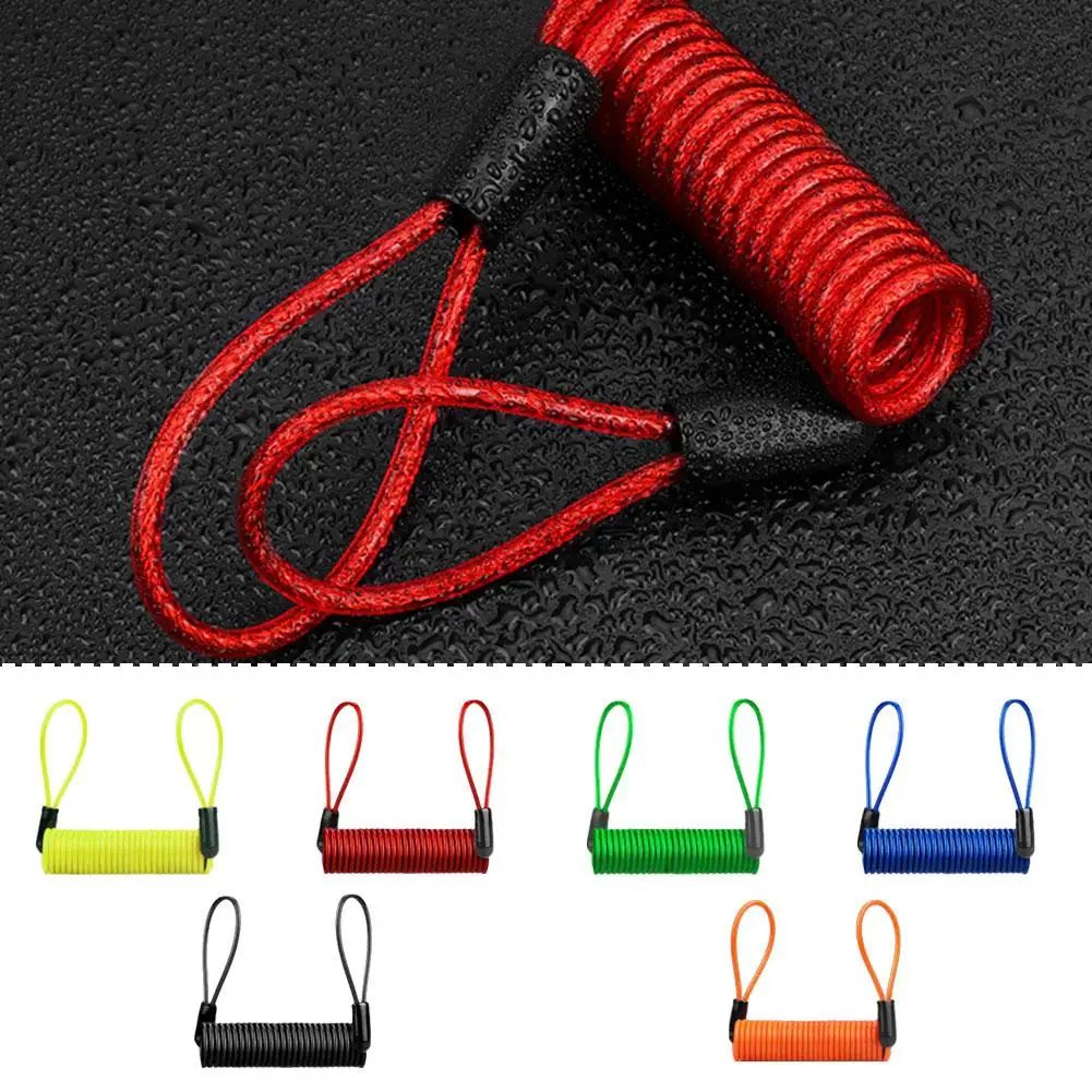 secureride motorcycle reminder cable - 120cm brake disc lock cable for bikes & scooters