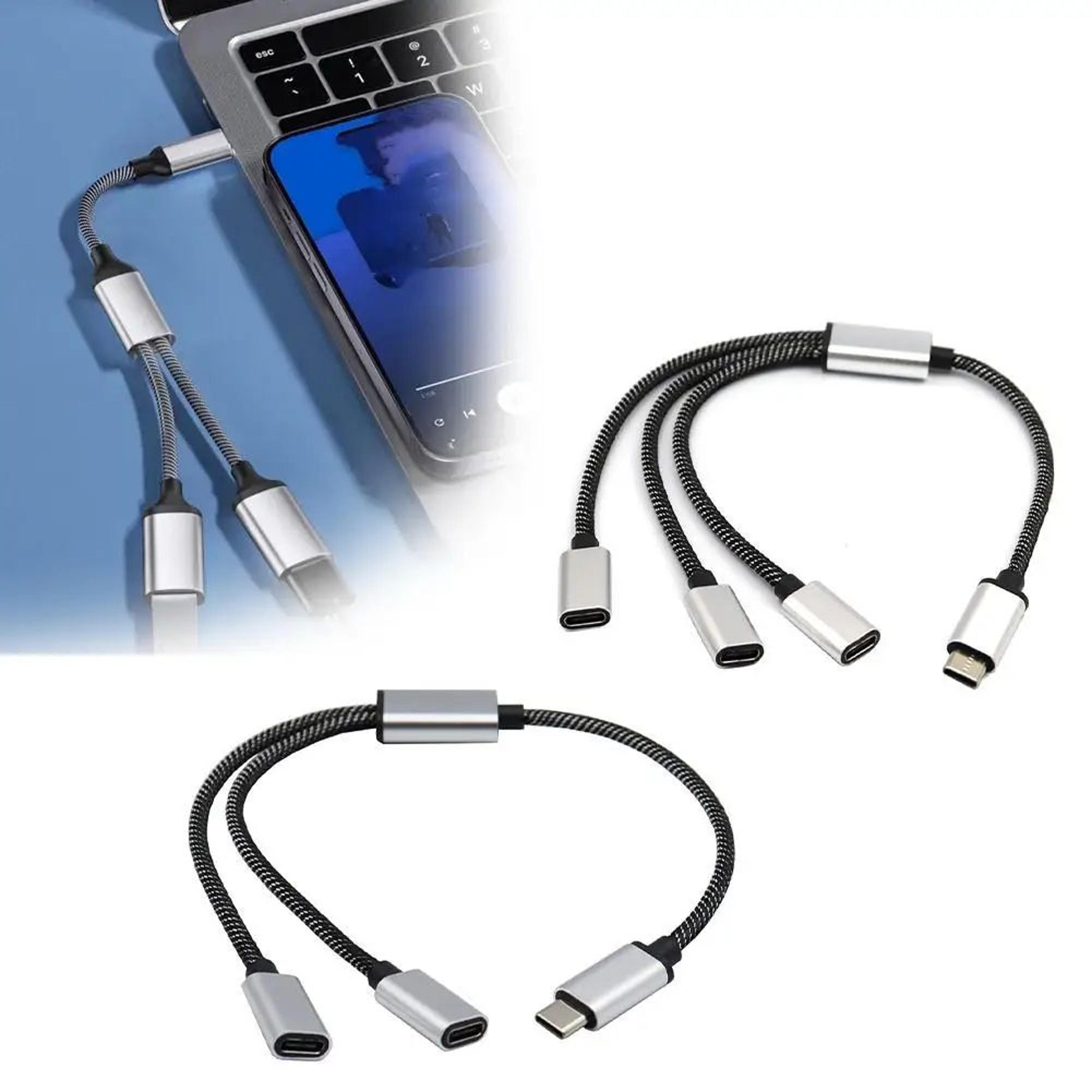 smartconnect usb c splitter - dual usb c hub adapter for phones & tablets