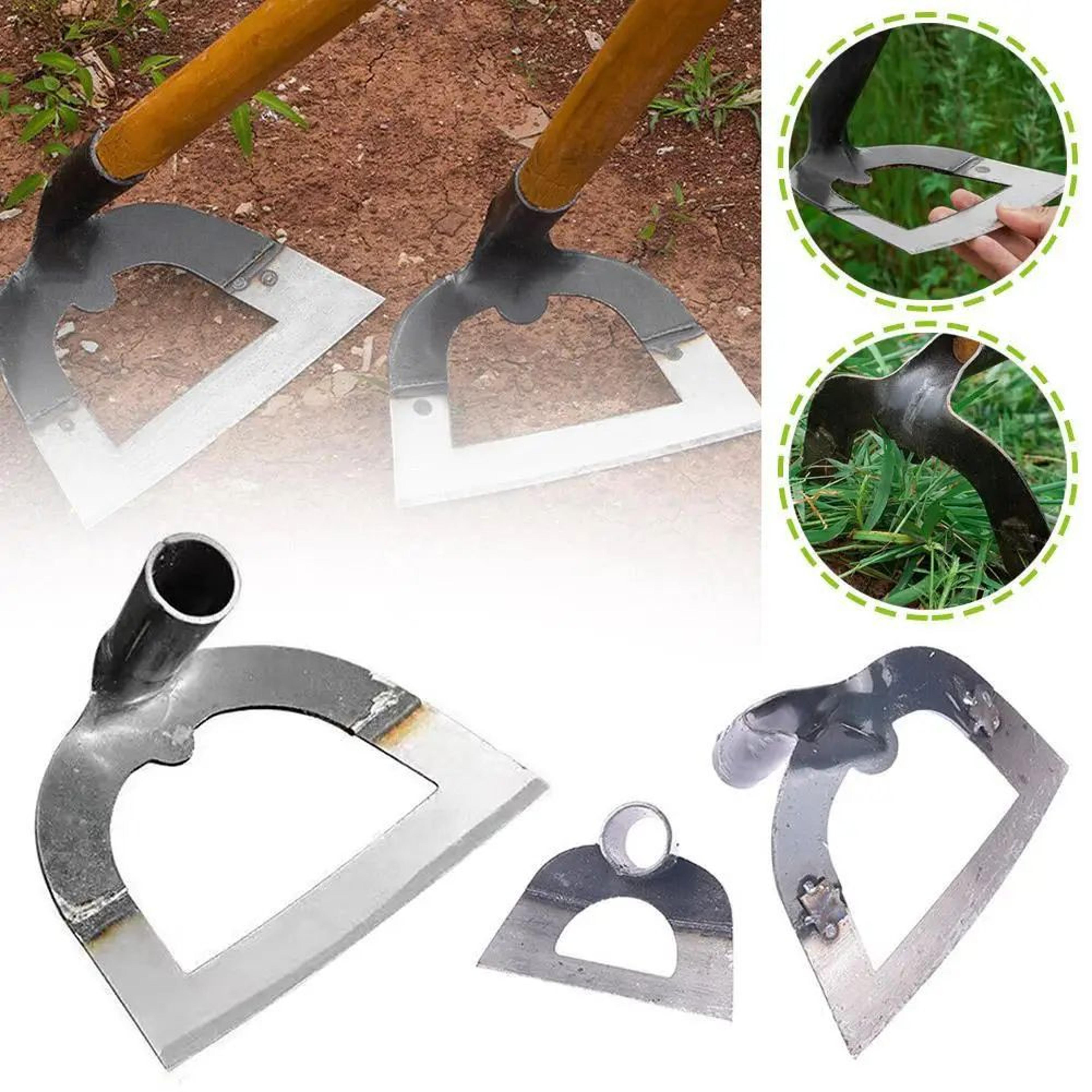 steel hollow hoe hand weeder - labor-saving garden weeding and soil loosening tool