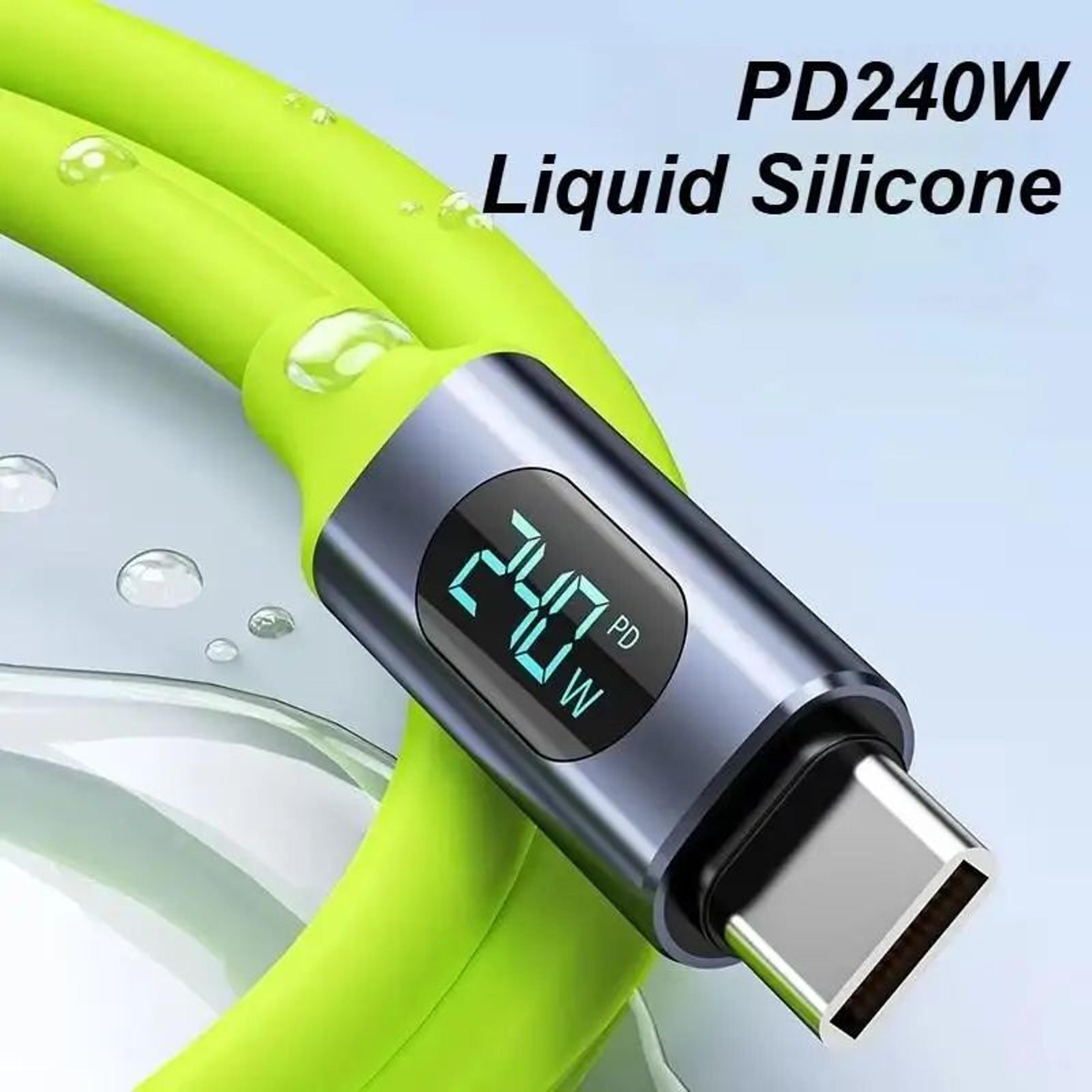powerlink 240w usb-c fast charging cable - dual type-c high-speed data & power cord