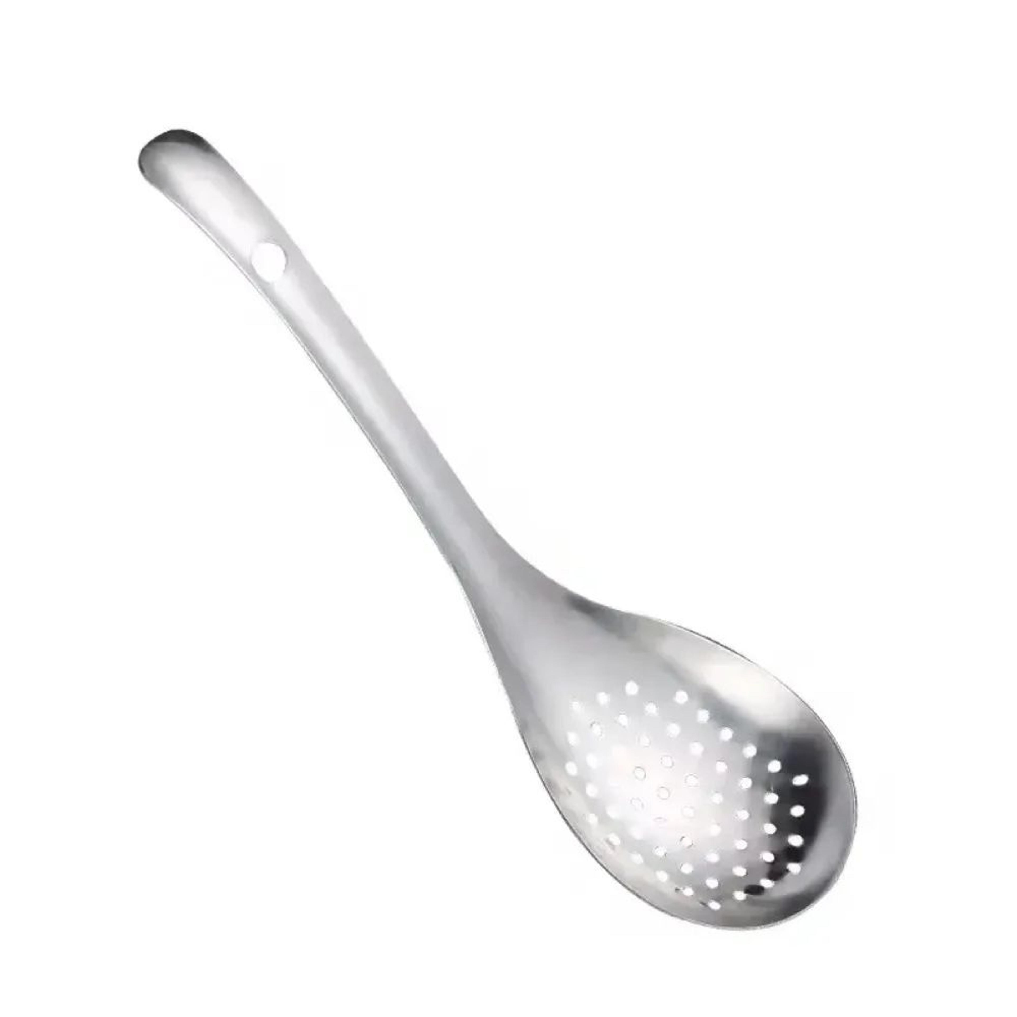 quickdrain stainless steel colander spoon - multi-use skimmer & food strainer for cooking