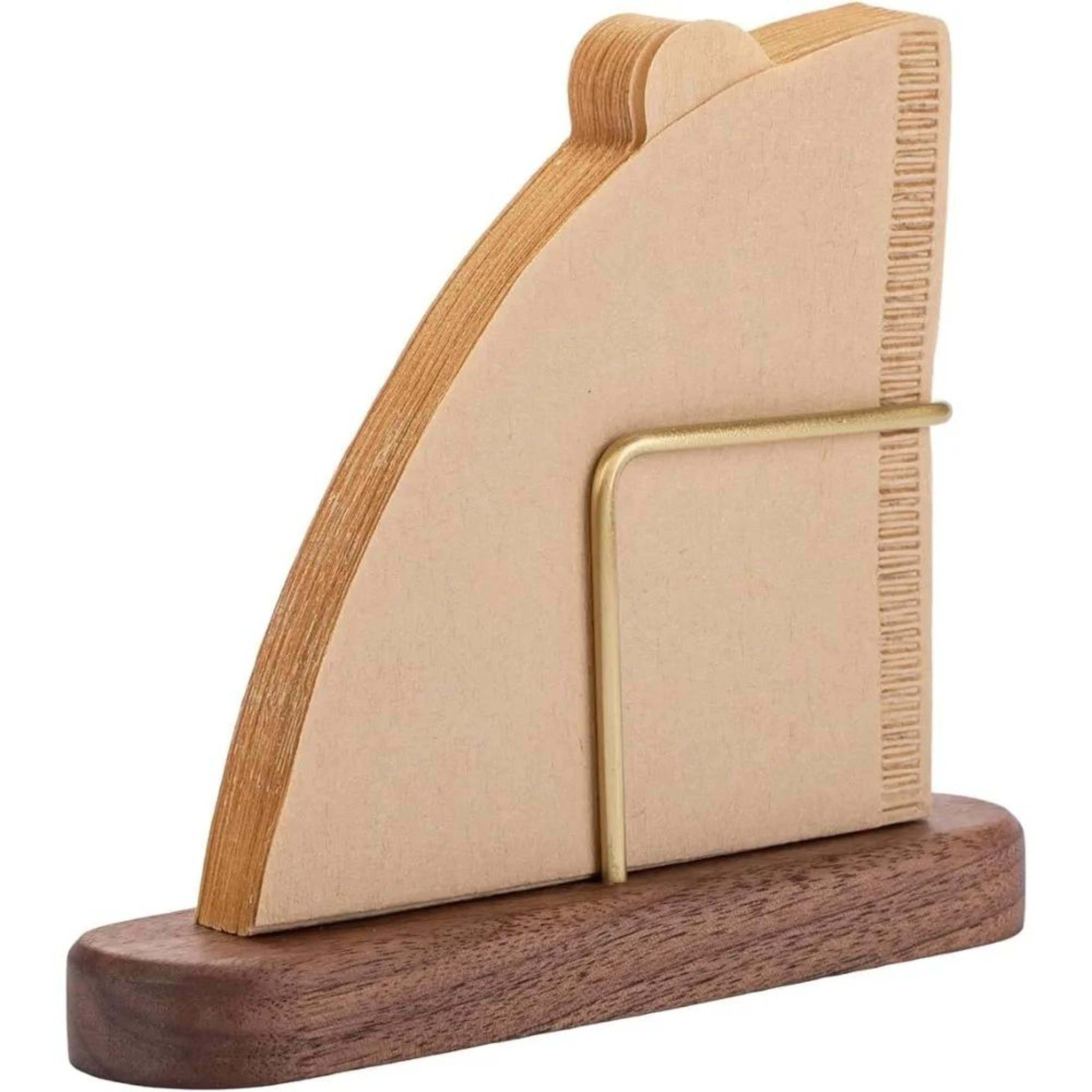 wooden coffee filter holder for v60 – vertical cone filter storage stand