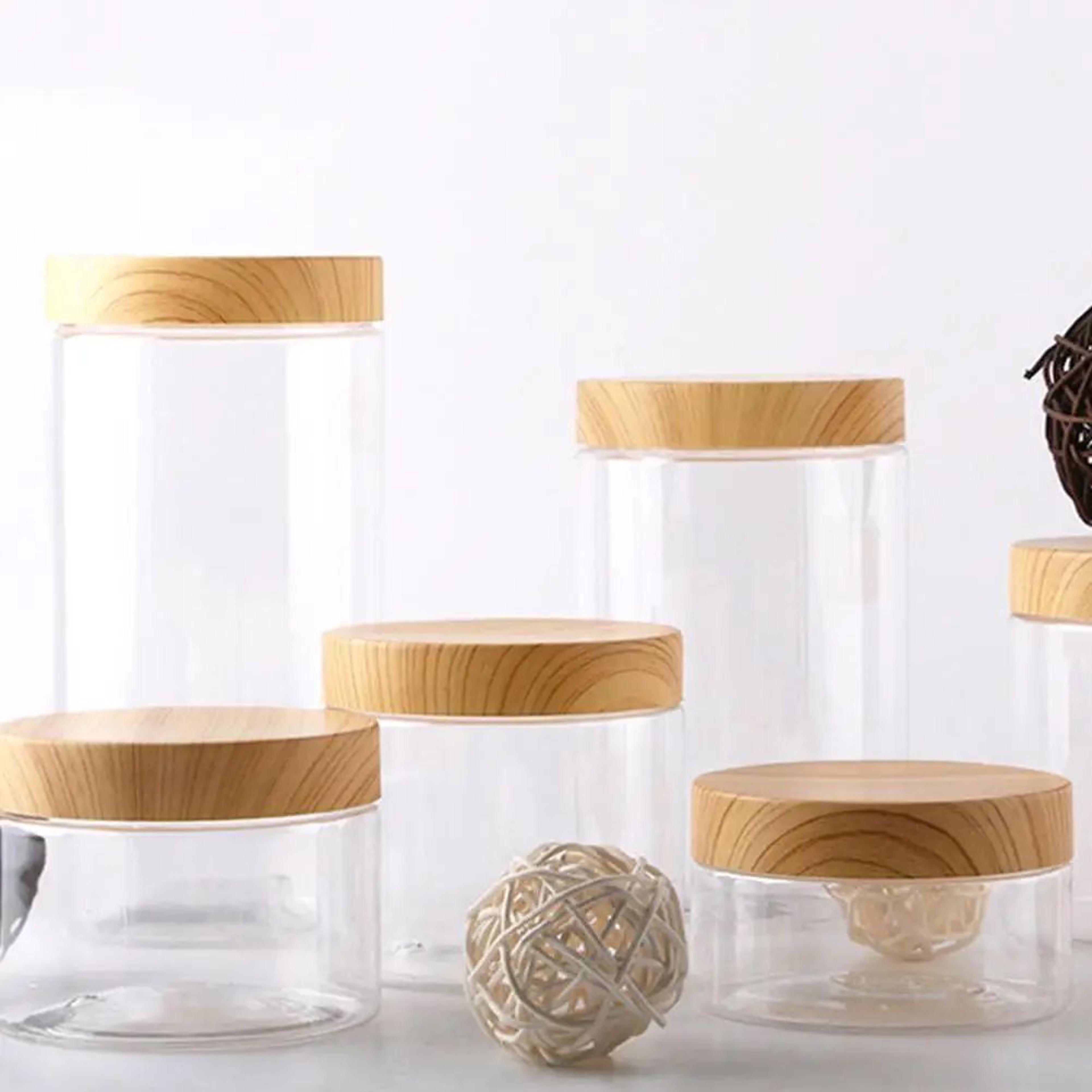 airtight clear storage jar – moisture-proof kitchen storage jar for spices, grains & pantry organization