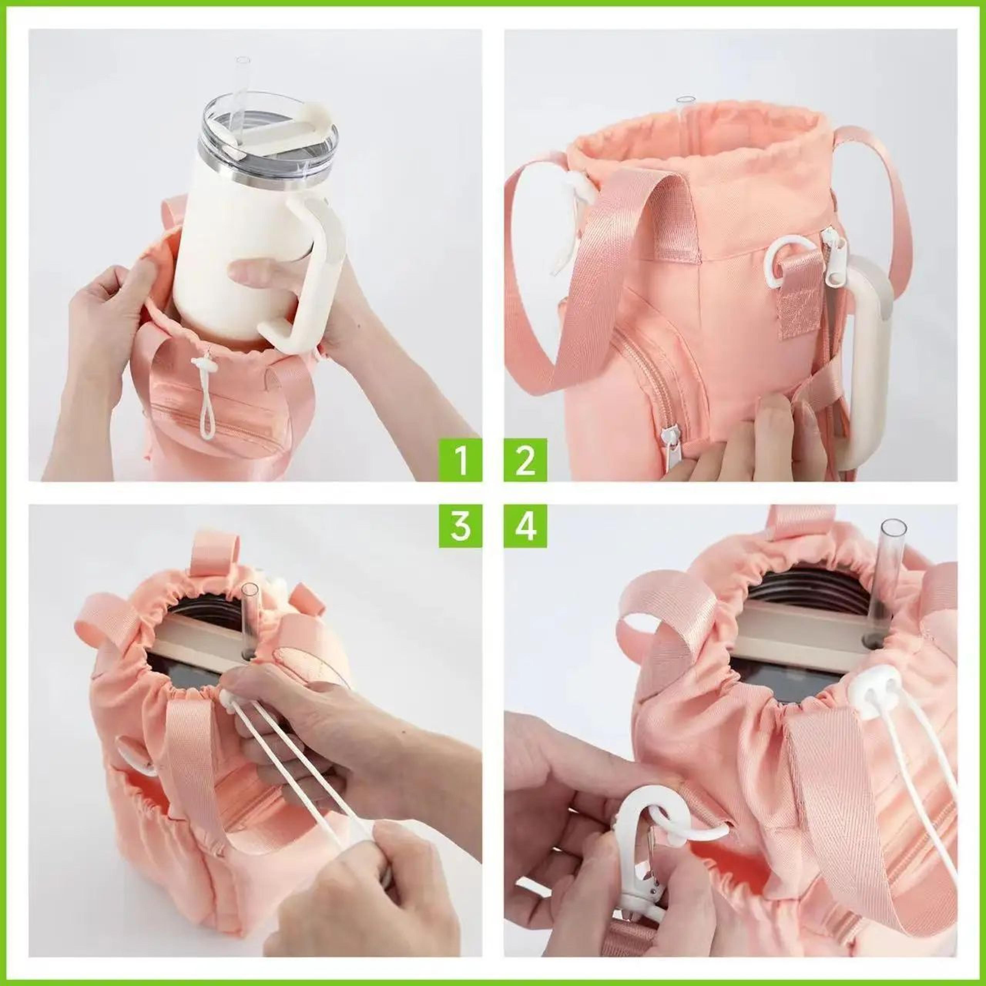 waterproof insulated water bottle pouch – durable thermos holder with adjustable strap for outdoor travel