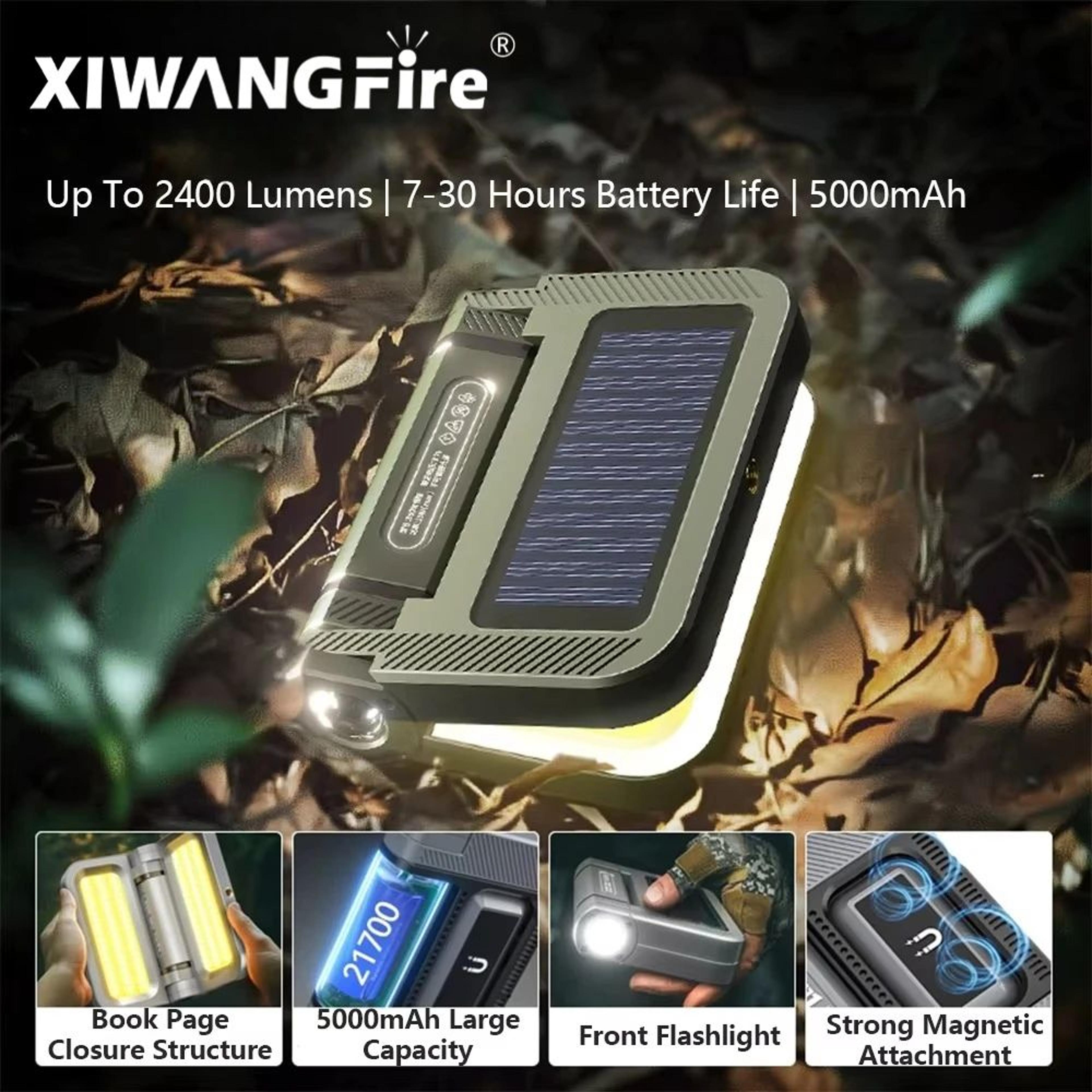 led camping light 2000lm – portable rechargeable waterproof lantern for outdoor & emergency use