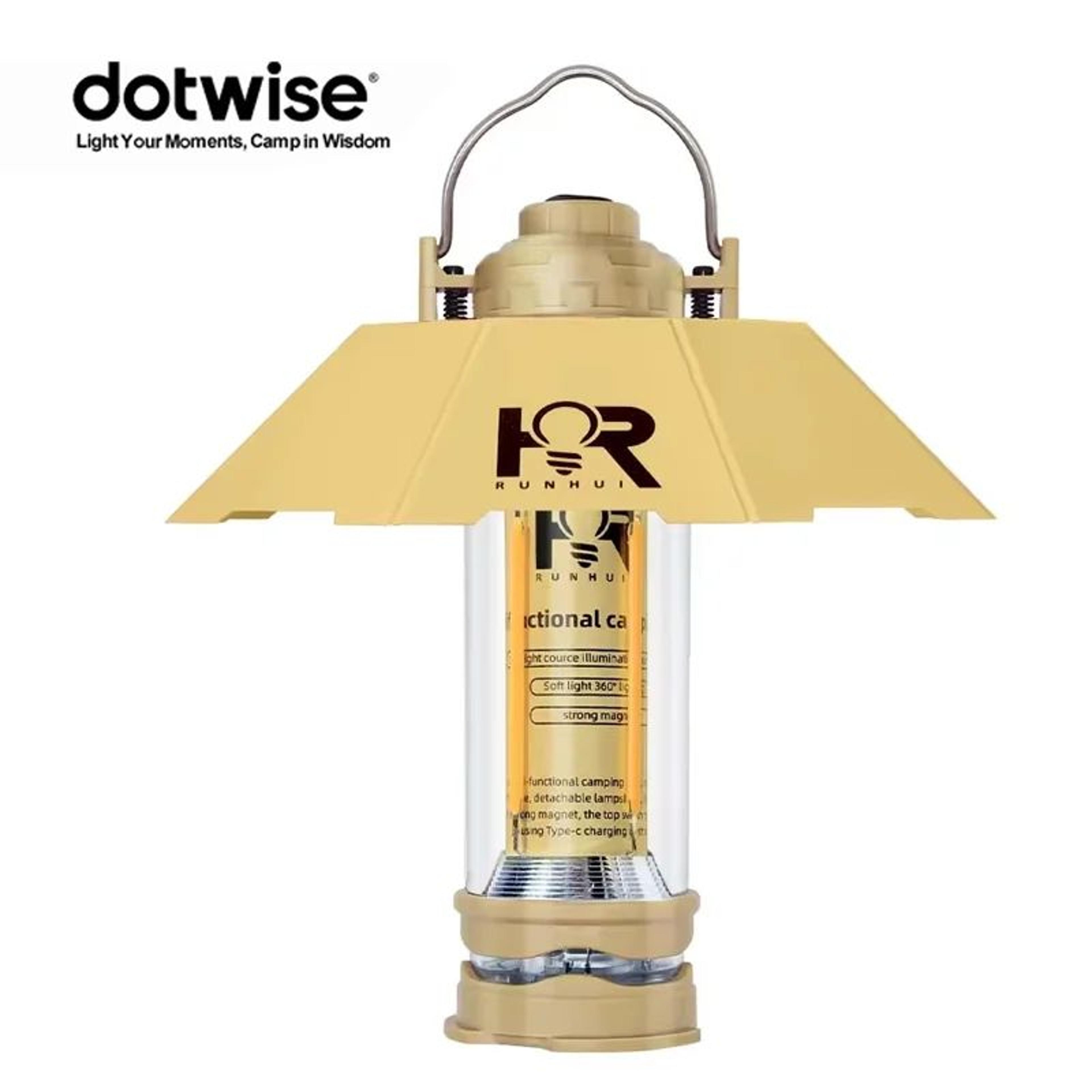 dotwise retro camping lantern 3000mah waterproof portable tent light