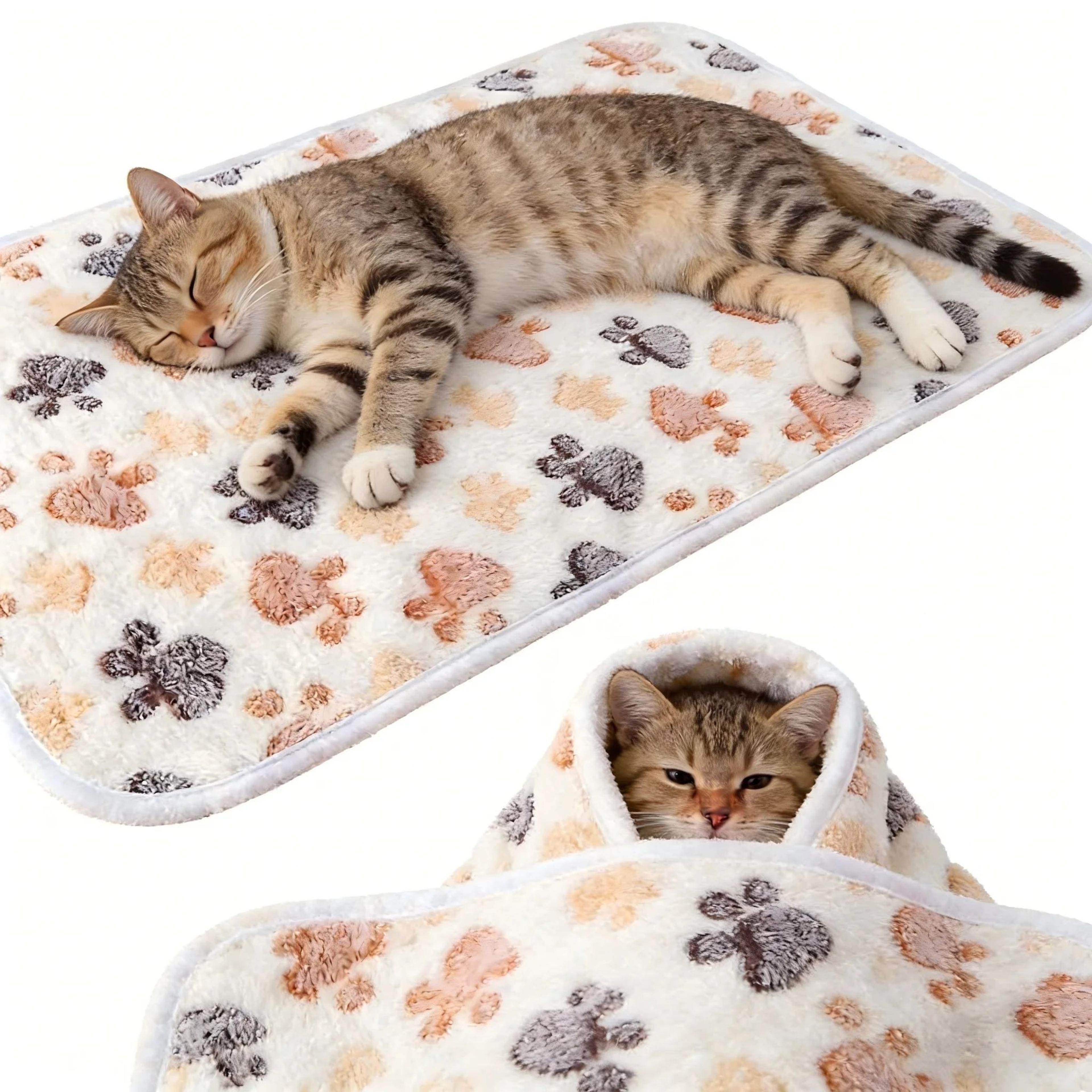 snugglesoft comfort throw – dog blanket & warm fleece pet sleep mat for cats and puppies