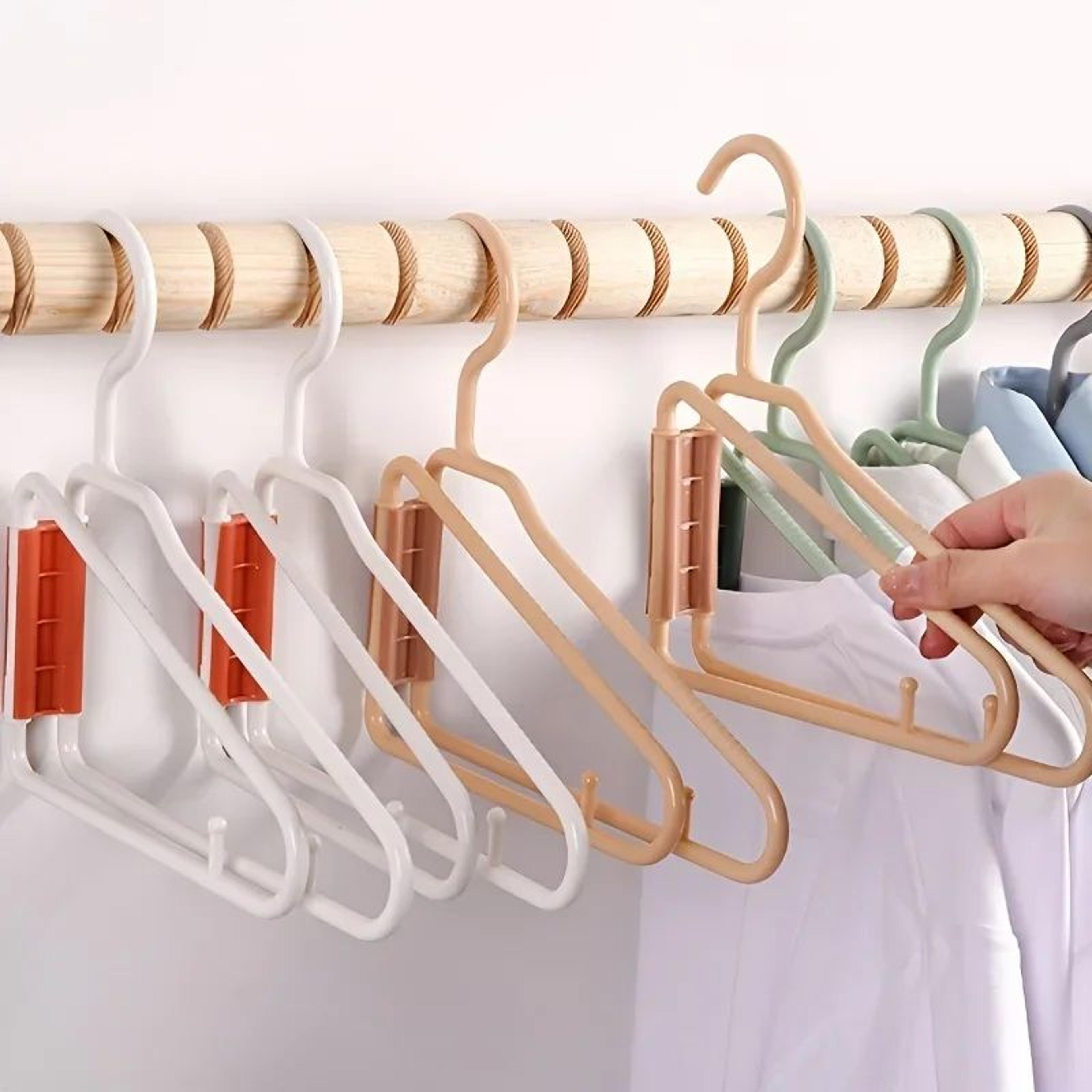 spacesmart foldable clothes hanger set - 5-pack foldable clothes hangers for closet organization