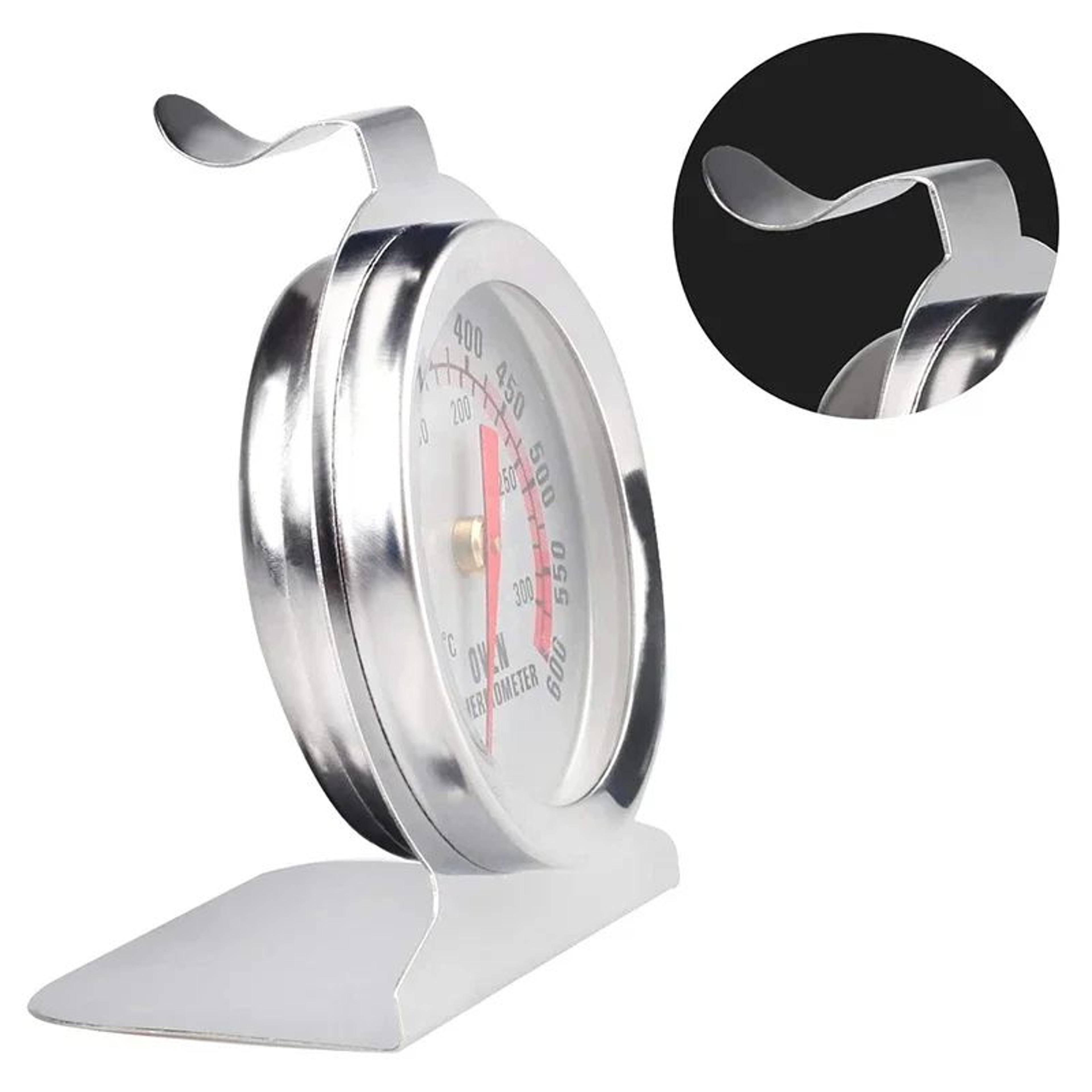 tempmaster stainless steel oven & grill thermometer - accurate oven thermometer for baking, bbq & freezer use
