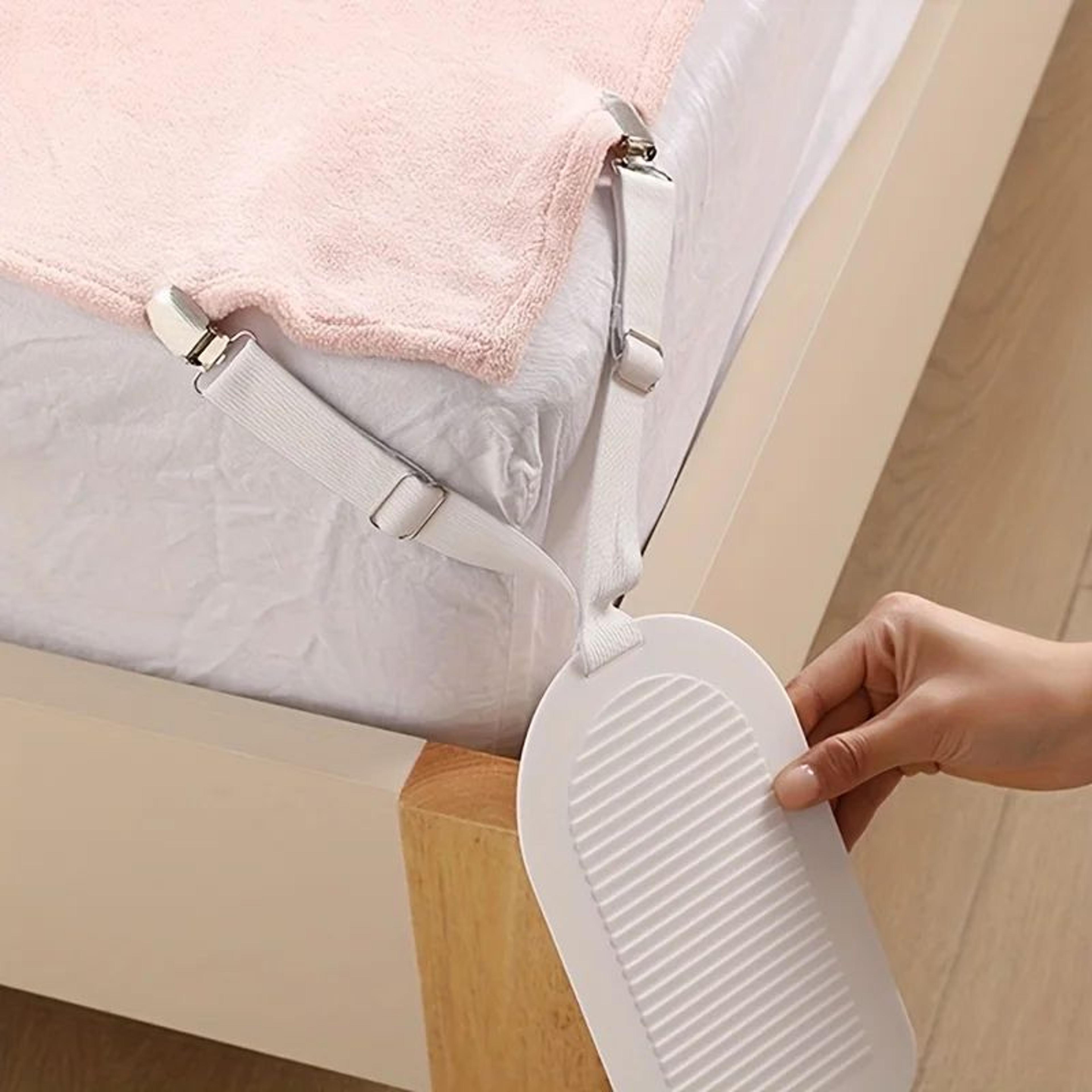sleeptight invisible bed sheet clips - adjustable bed sheet clips with non-slip hold