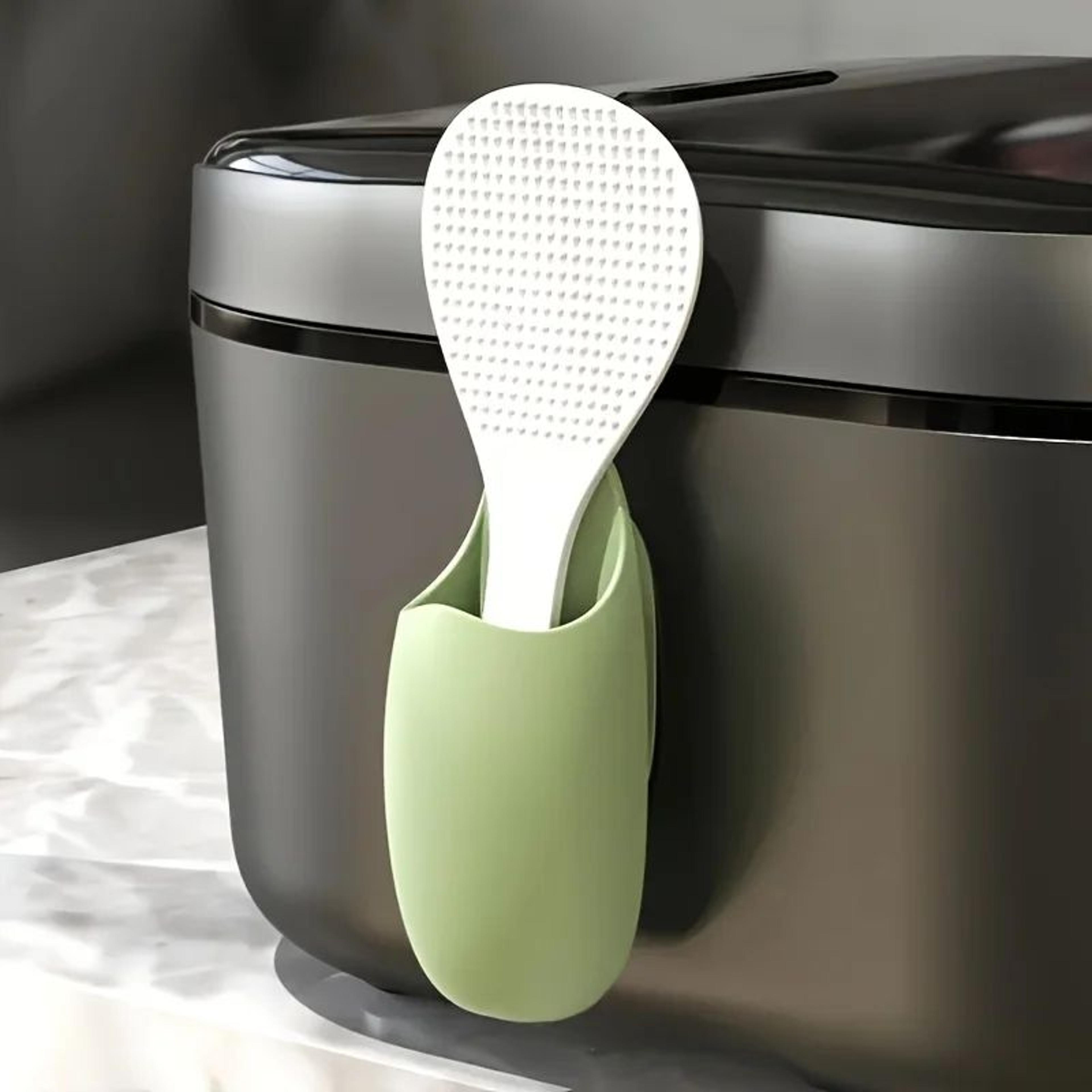 traceless rice paddle holder – wall-mounted rice cooker spatula organizer for clean, tidy kitchens