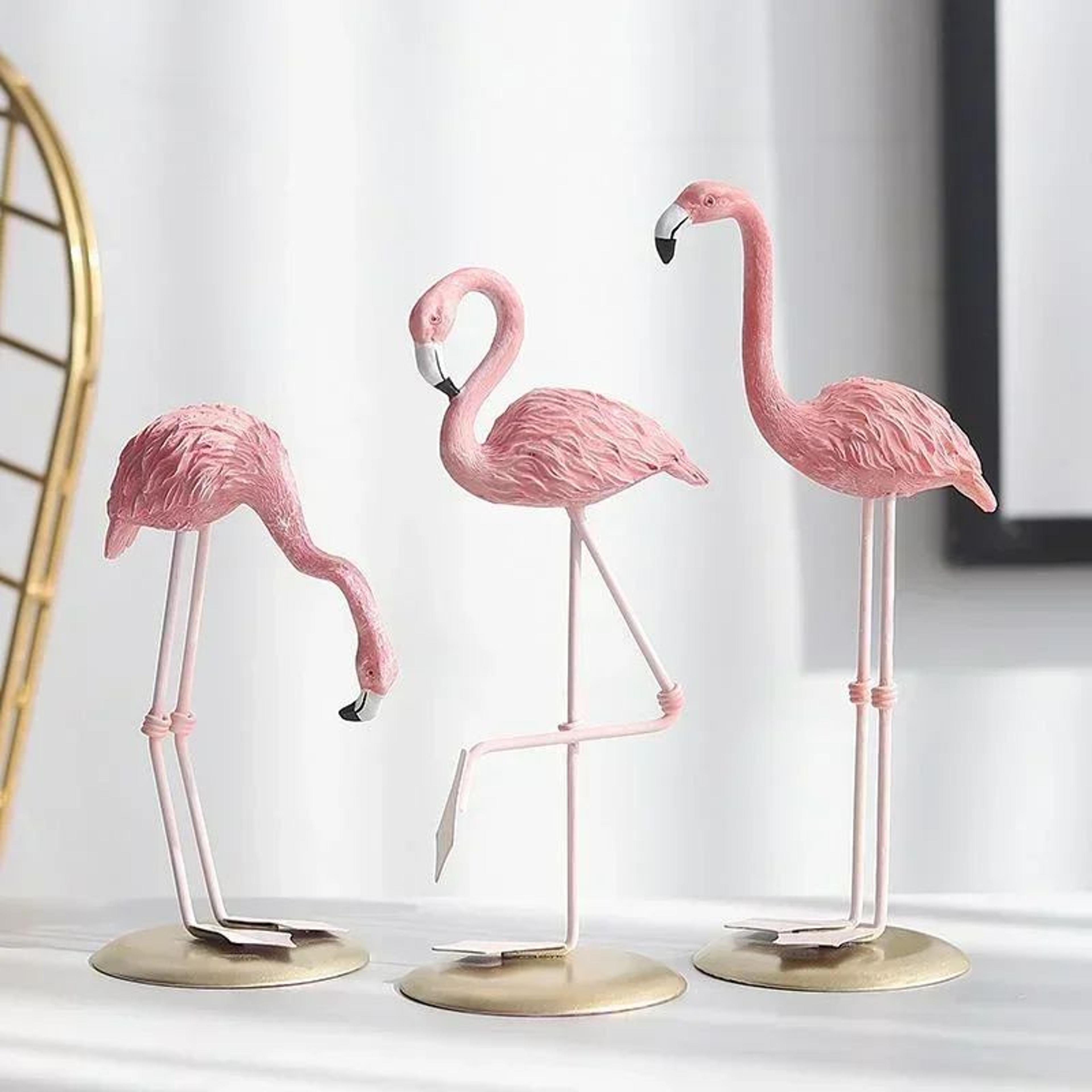 mini resin flamingo figurine – cute desk & home decor ornament