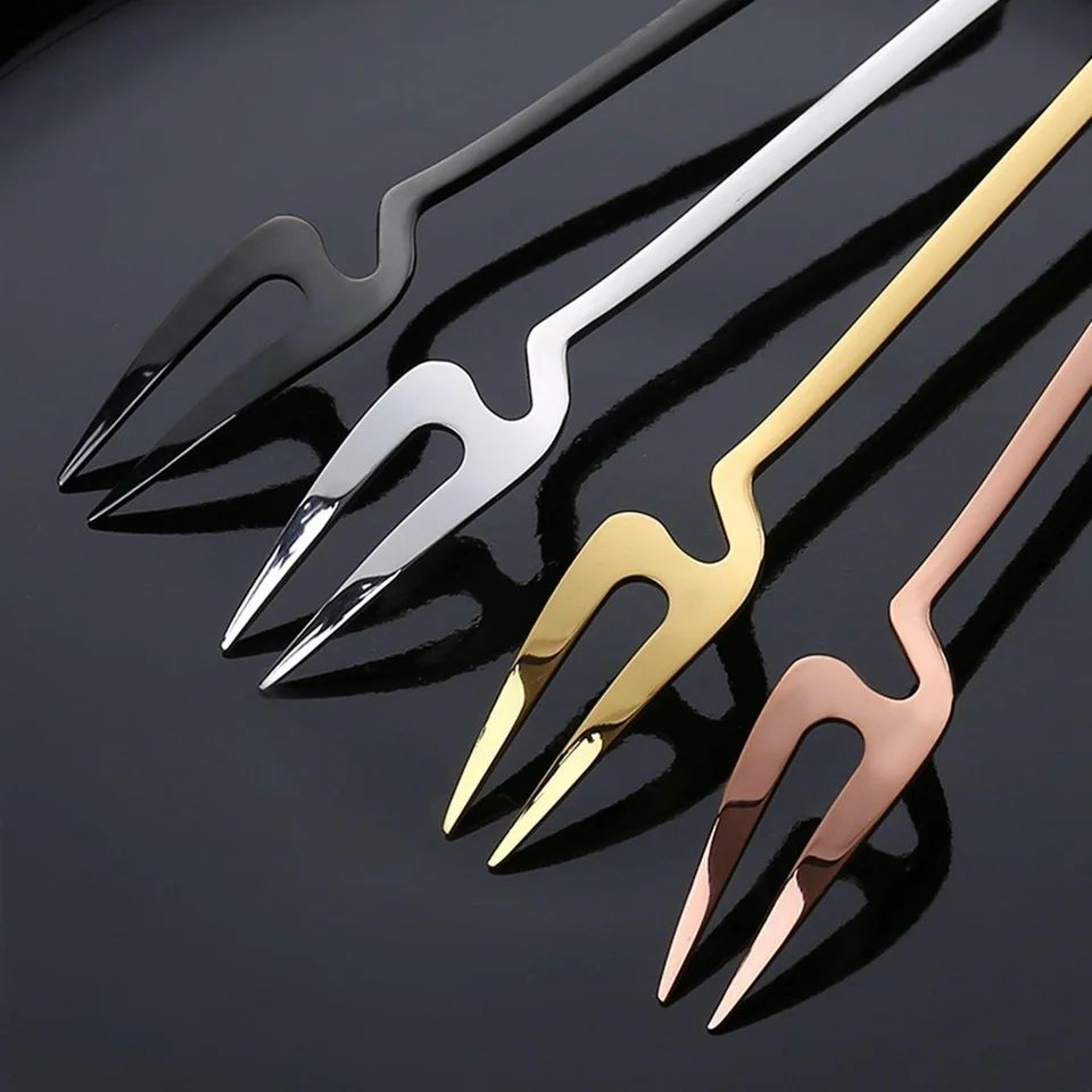 elegant stainless steel dessert fork – fruit, cocktail & salad serving fork