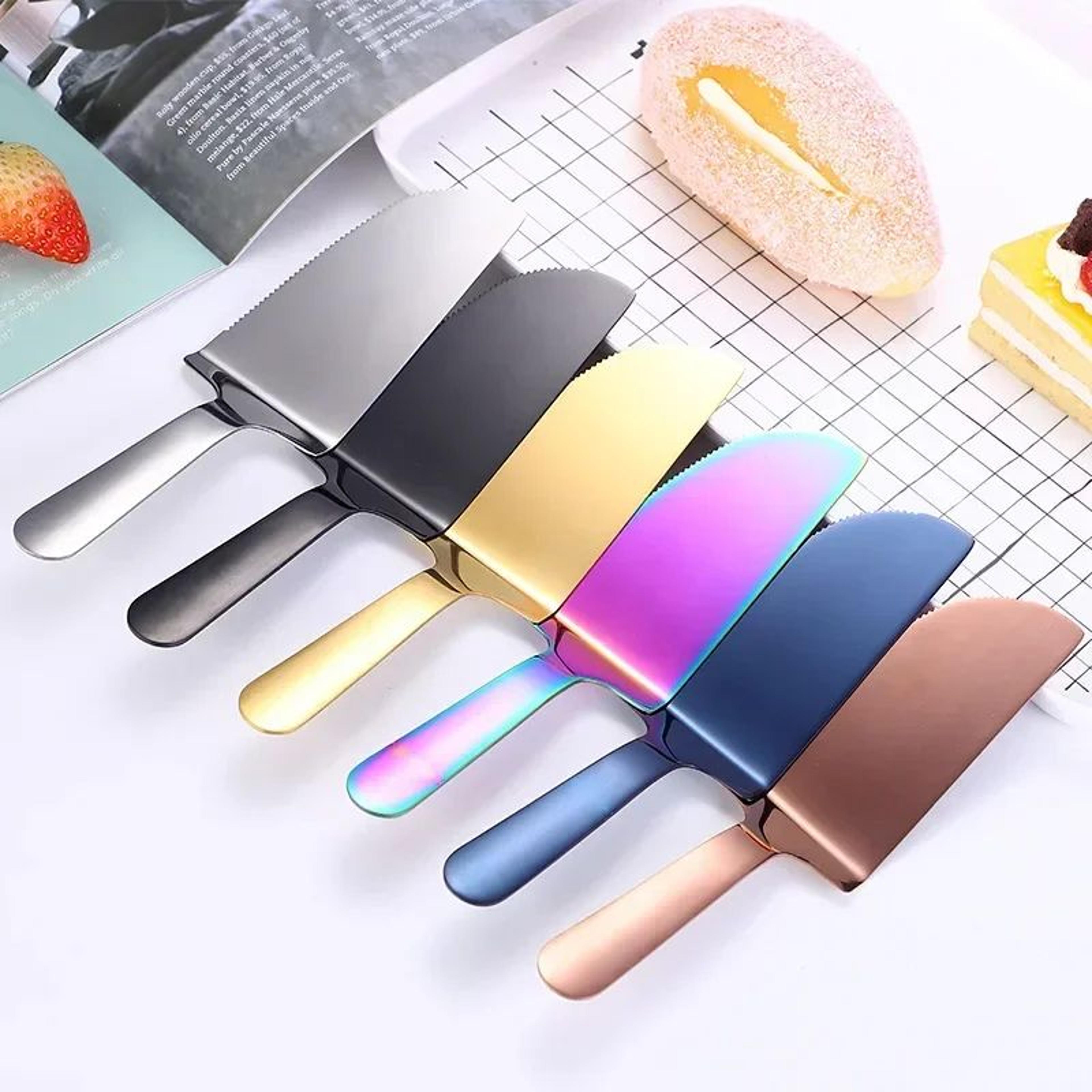 stainless steel cake server knife – multi-purpose cake shovel for pizza, pie, cheese & desserts