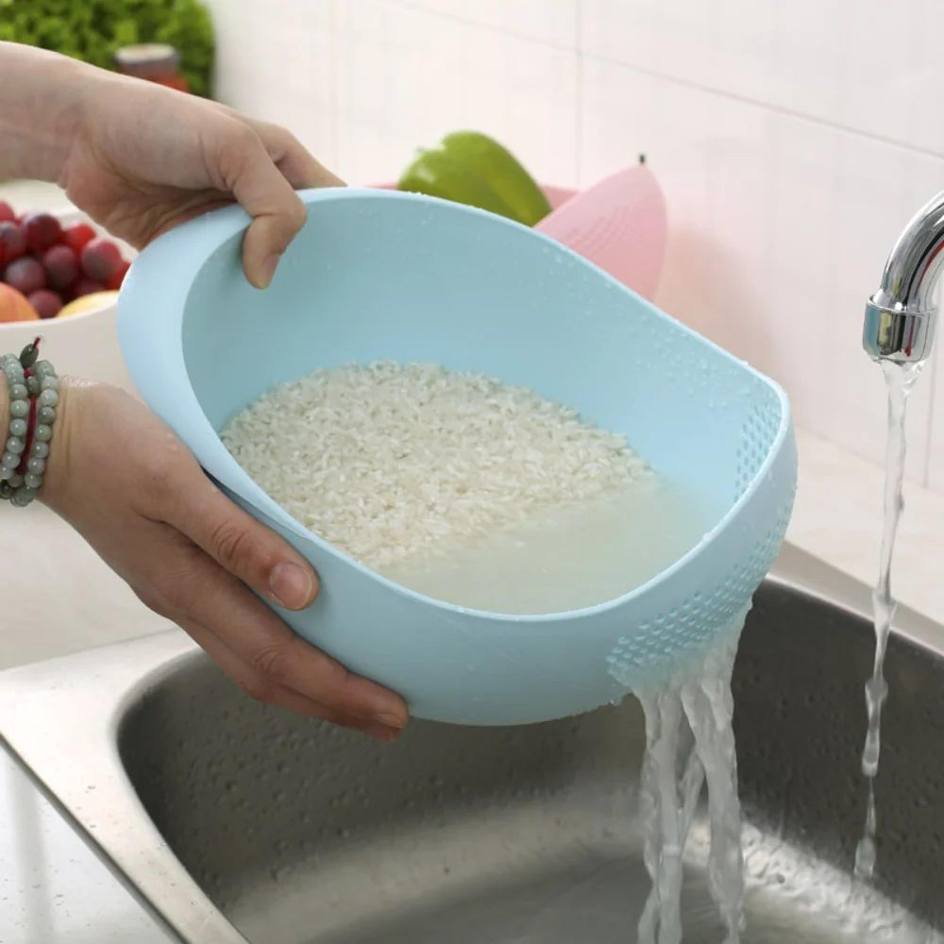 multi-purpose rice sieve colander for washing and draining fruits & vegetables