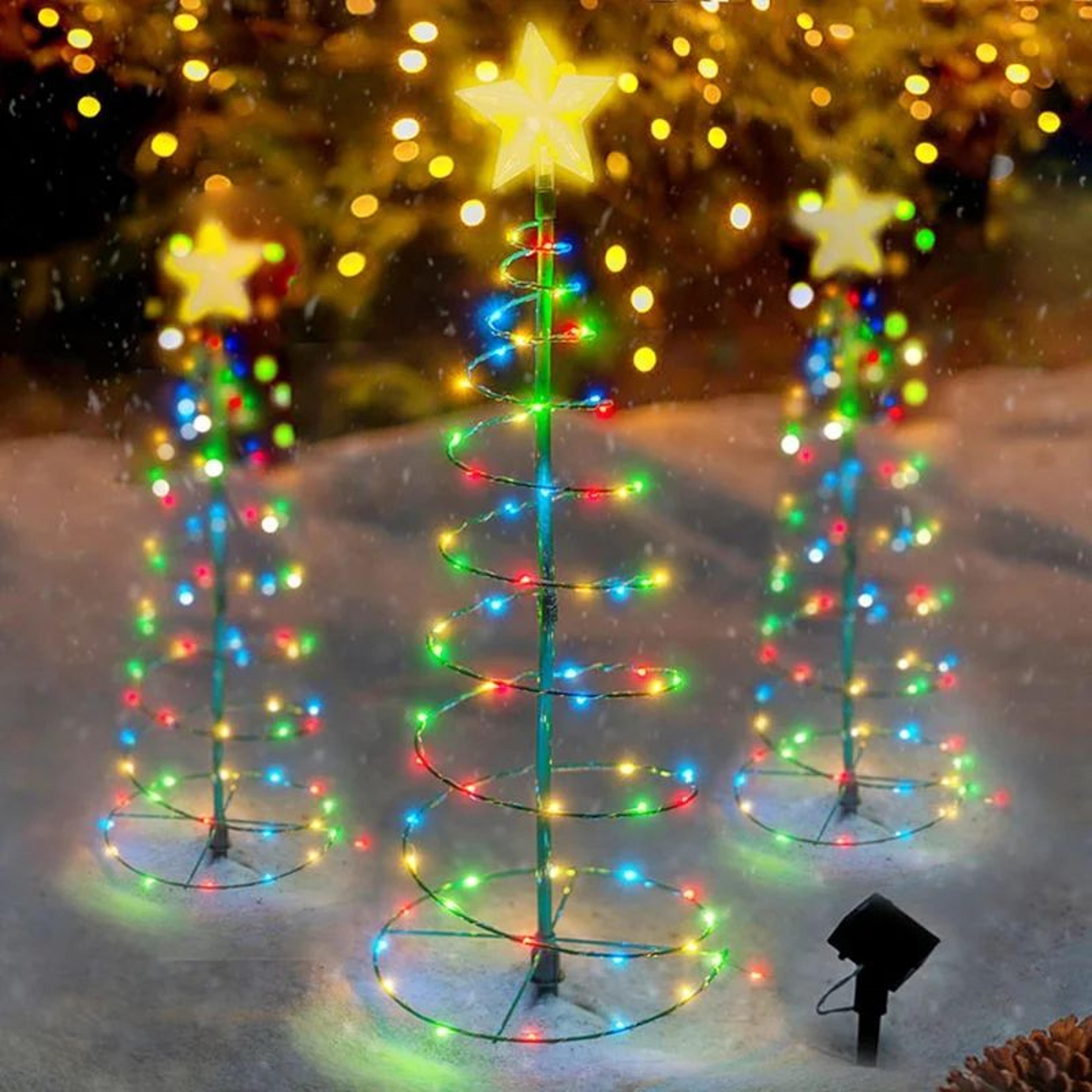 solar powered outdoor led string lights waterproof christmas tree decor