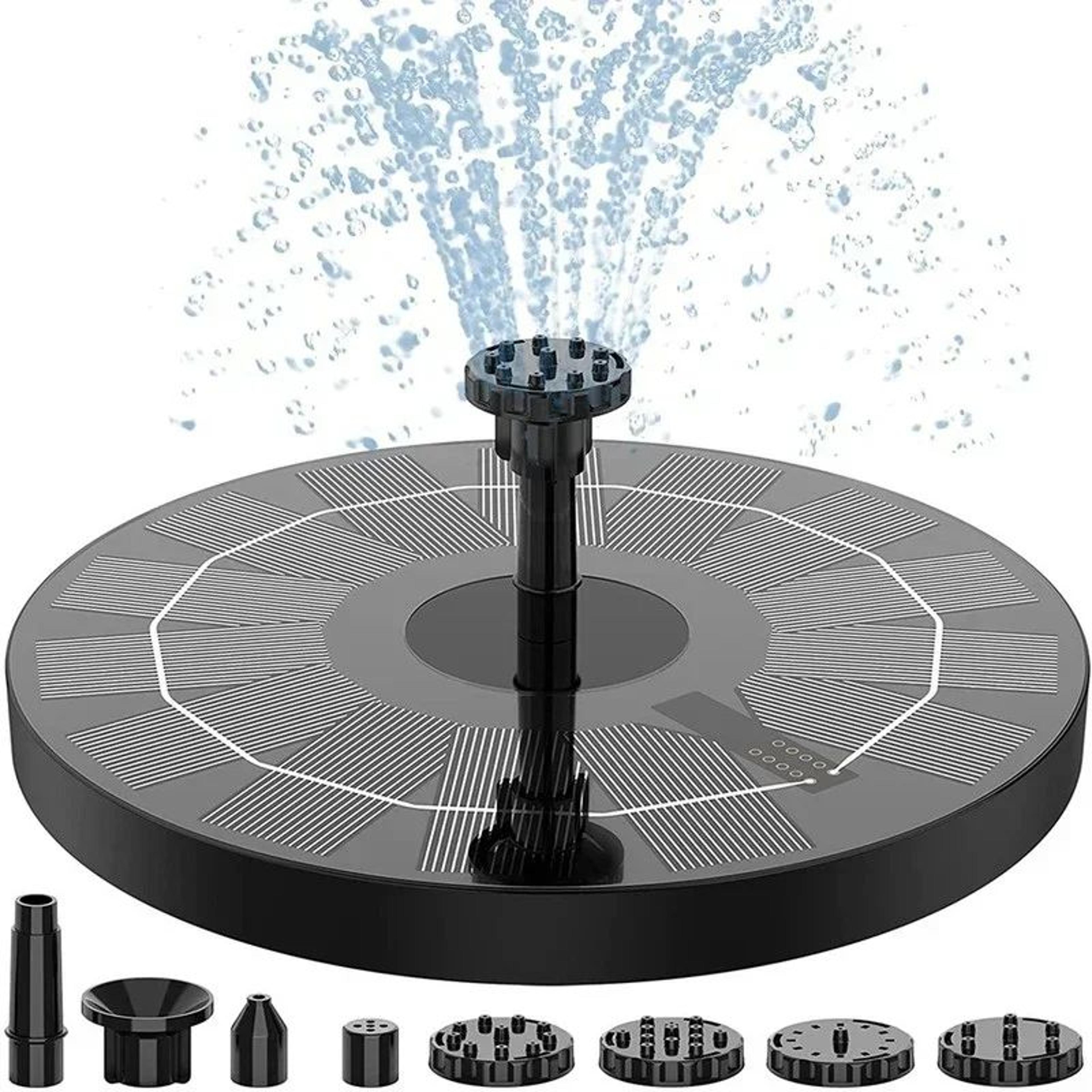 mini solar water fountain floating pond & bird bath decor