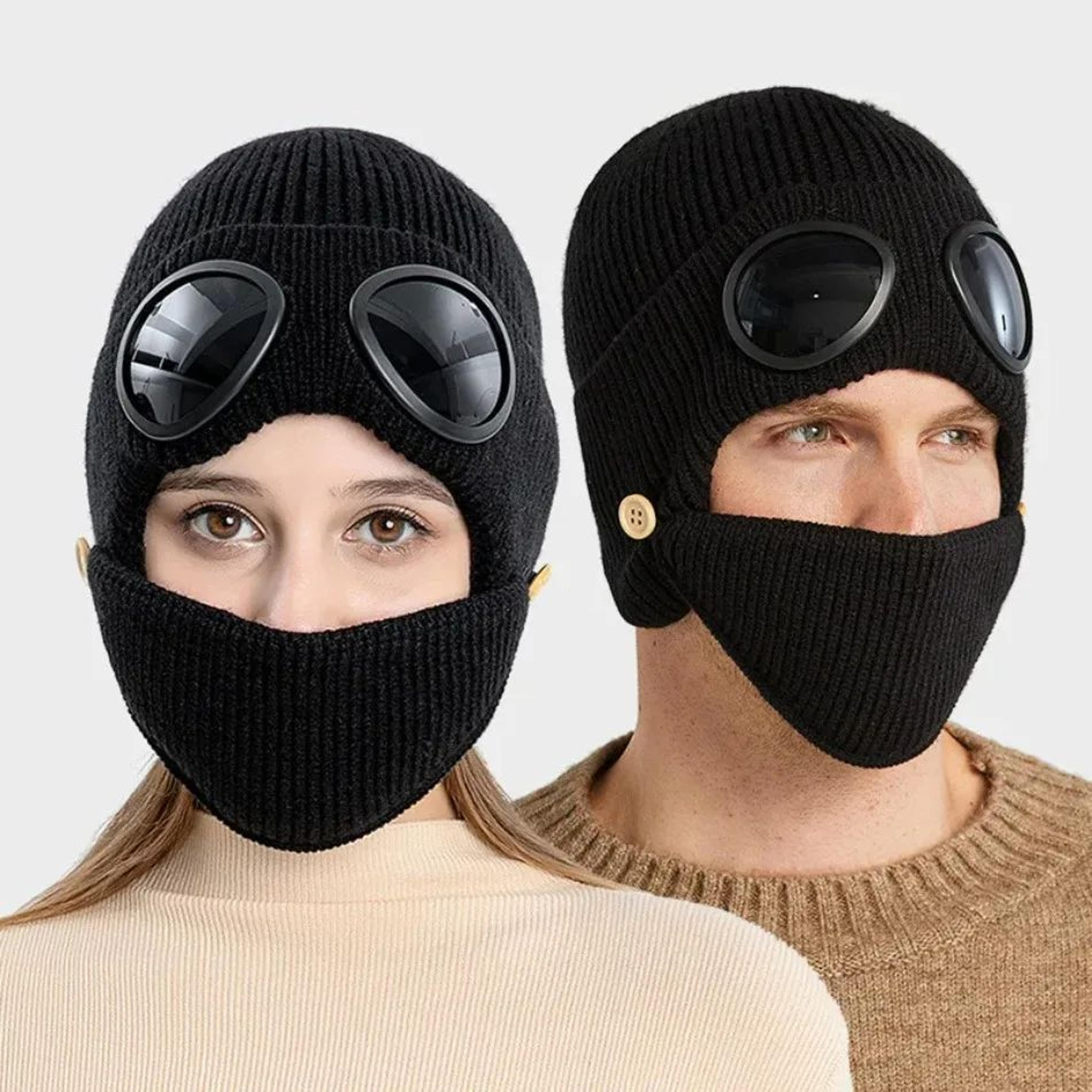 arctic shield aviator trapper hat – fleece-lined winter aviator hat with mask & goggles
