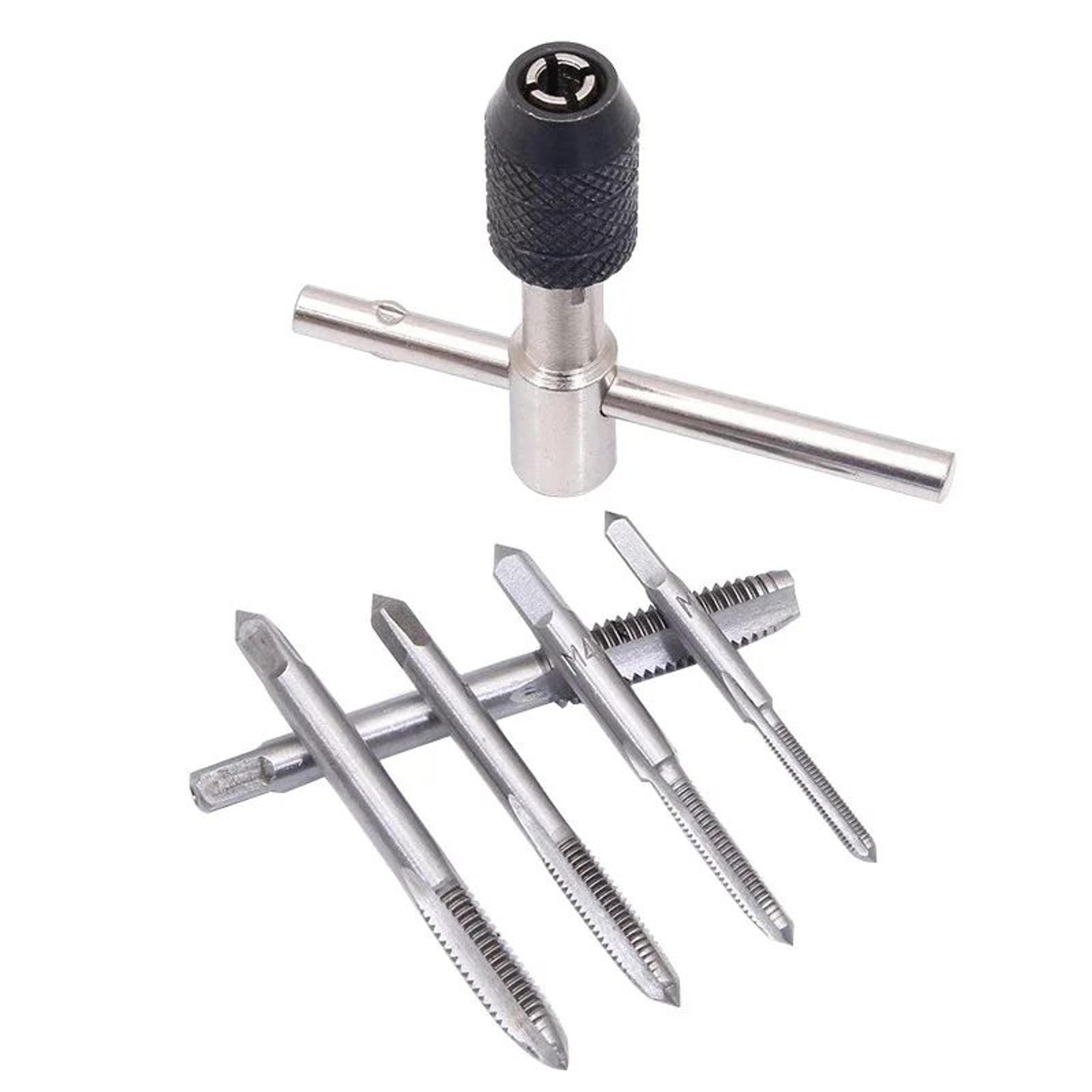 progrip 6-piece metric tap and wrench set – precision tap and die set m3–m8