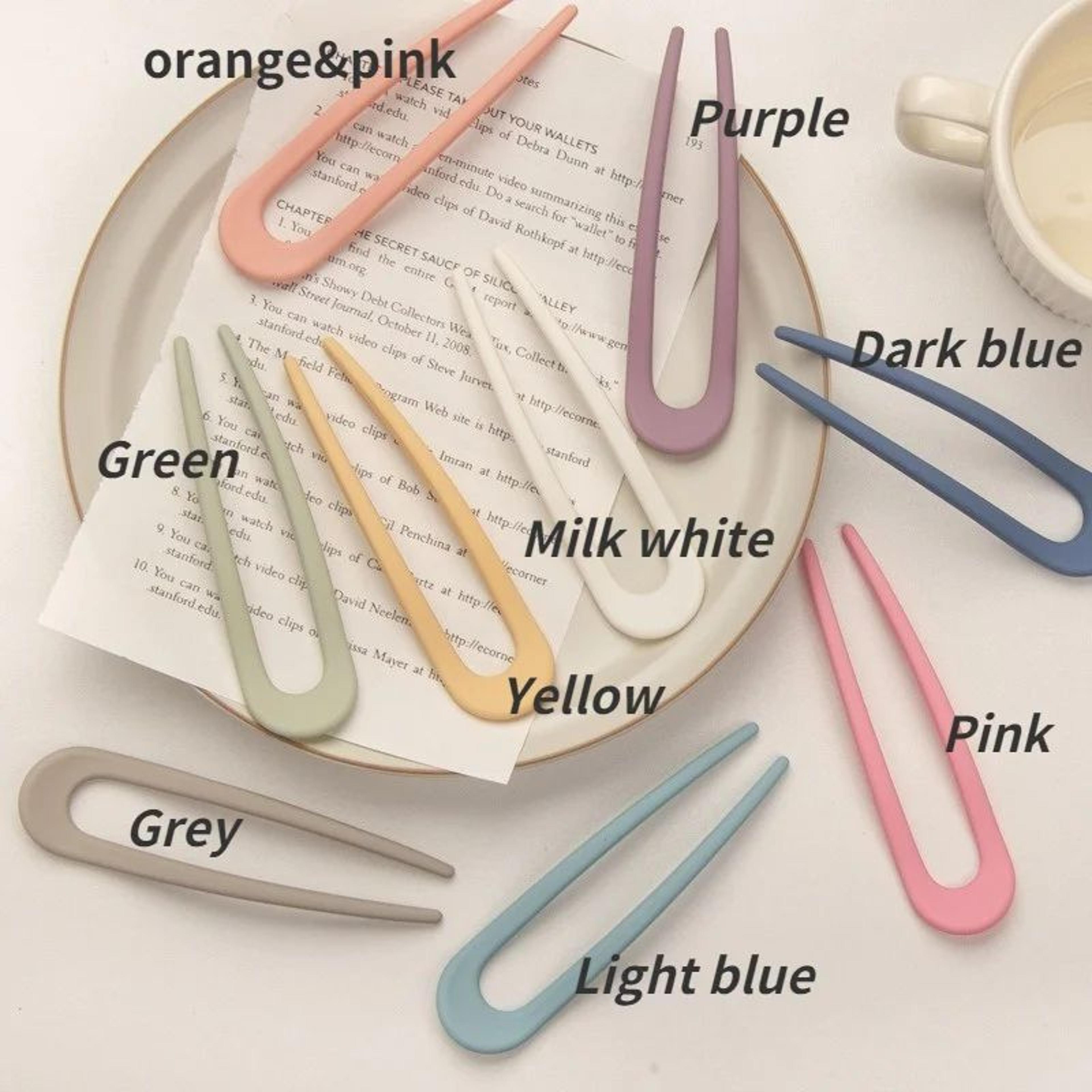candy luxe u-shaped hair stick – elegant u shaped hair pin in trendy candy colors