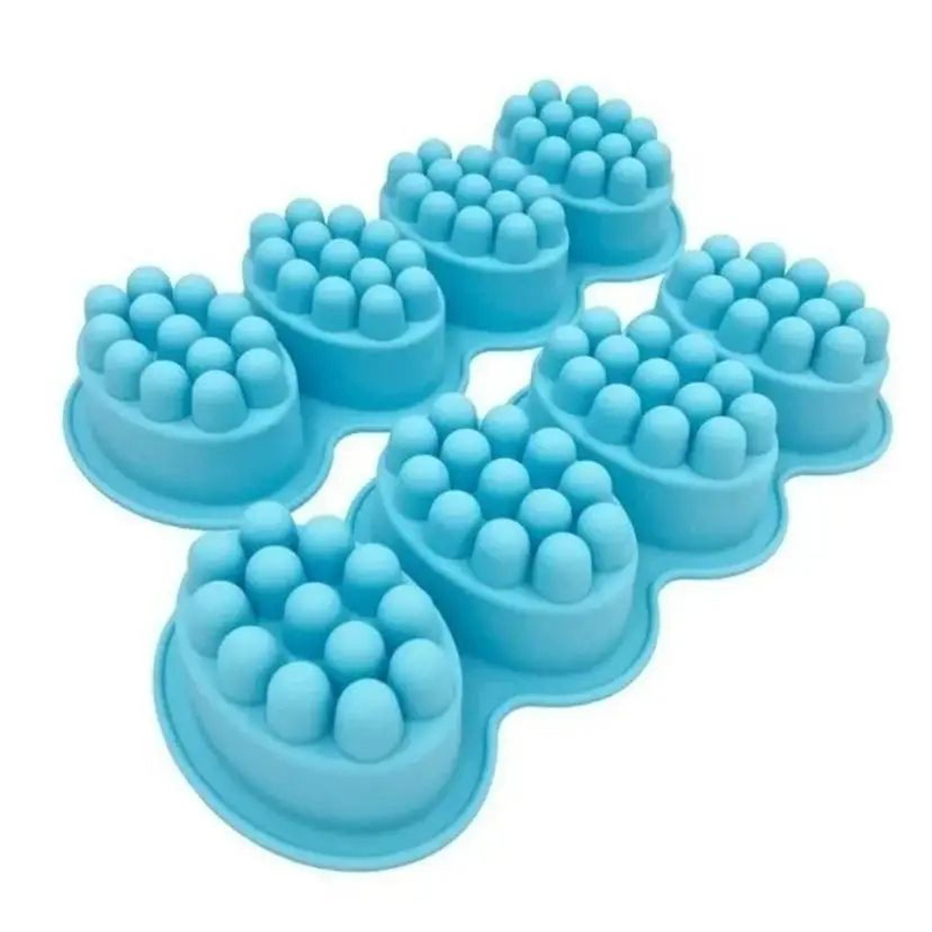 flexform 4-cavity massage soap mold – oval silicone soap mold for diy crafts, chocolate & resin