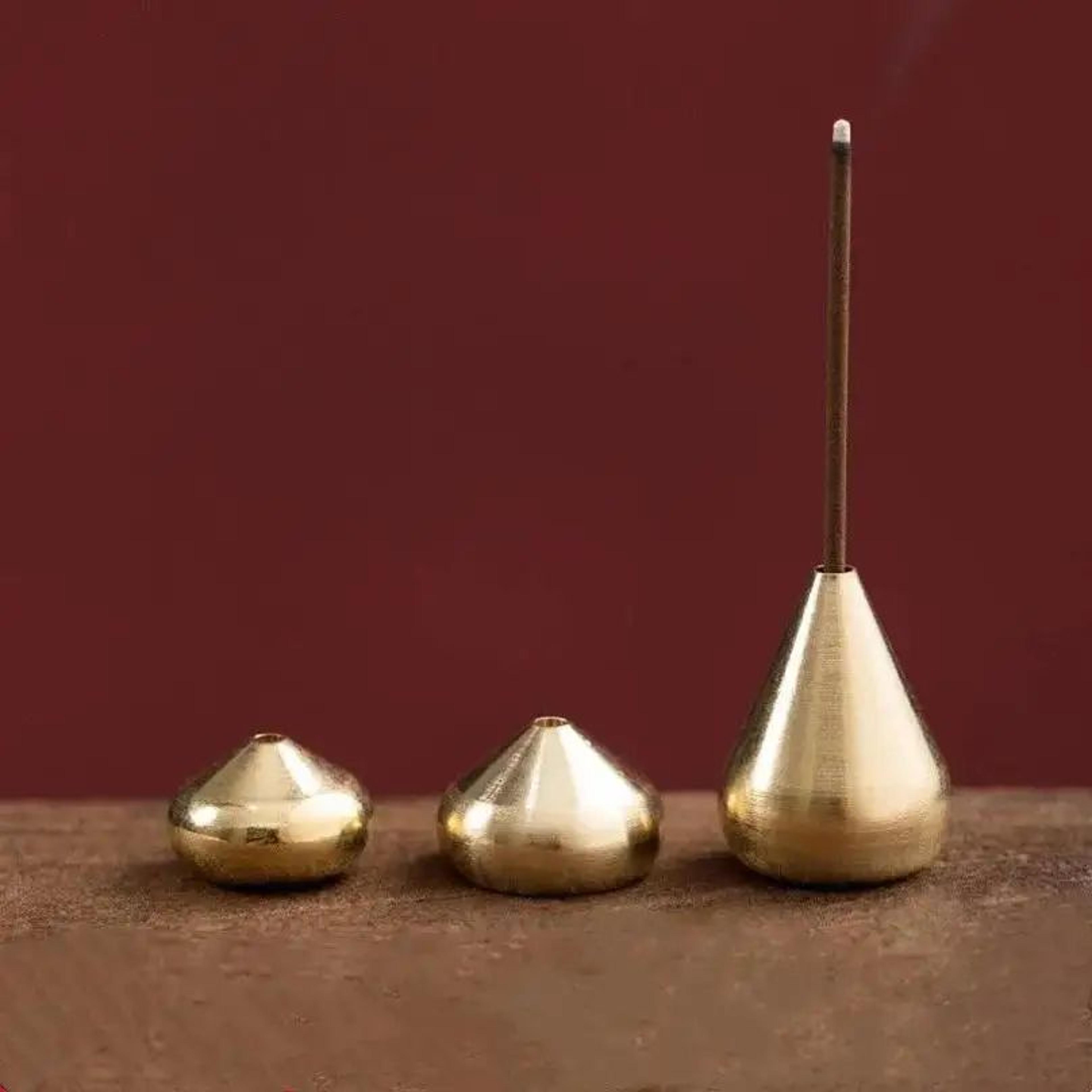 zengourd pure copper incense holder – gourd-shaped incense stick burner for home & meditation