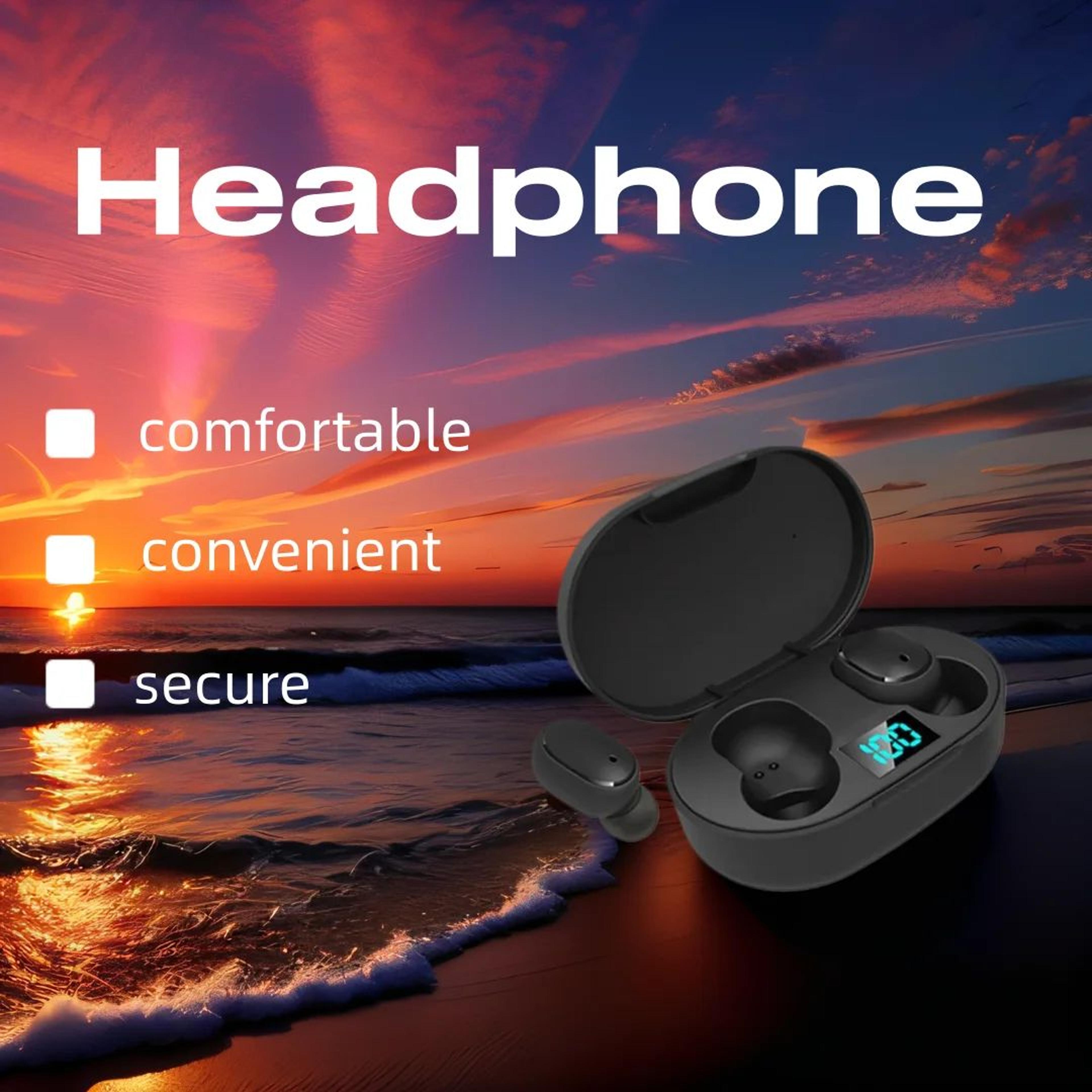 e6s tws wireless bluetooth earbuds with noise cancelling & mic