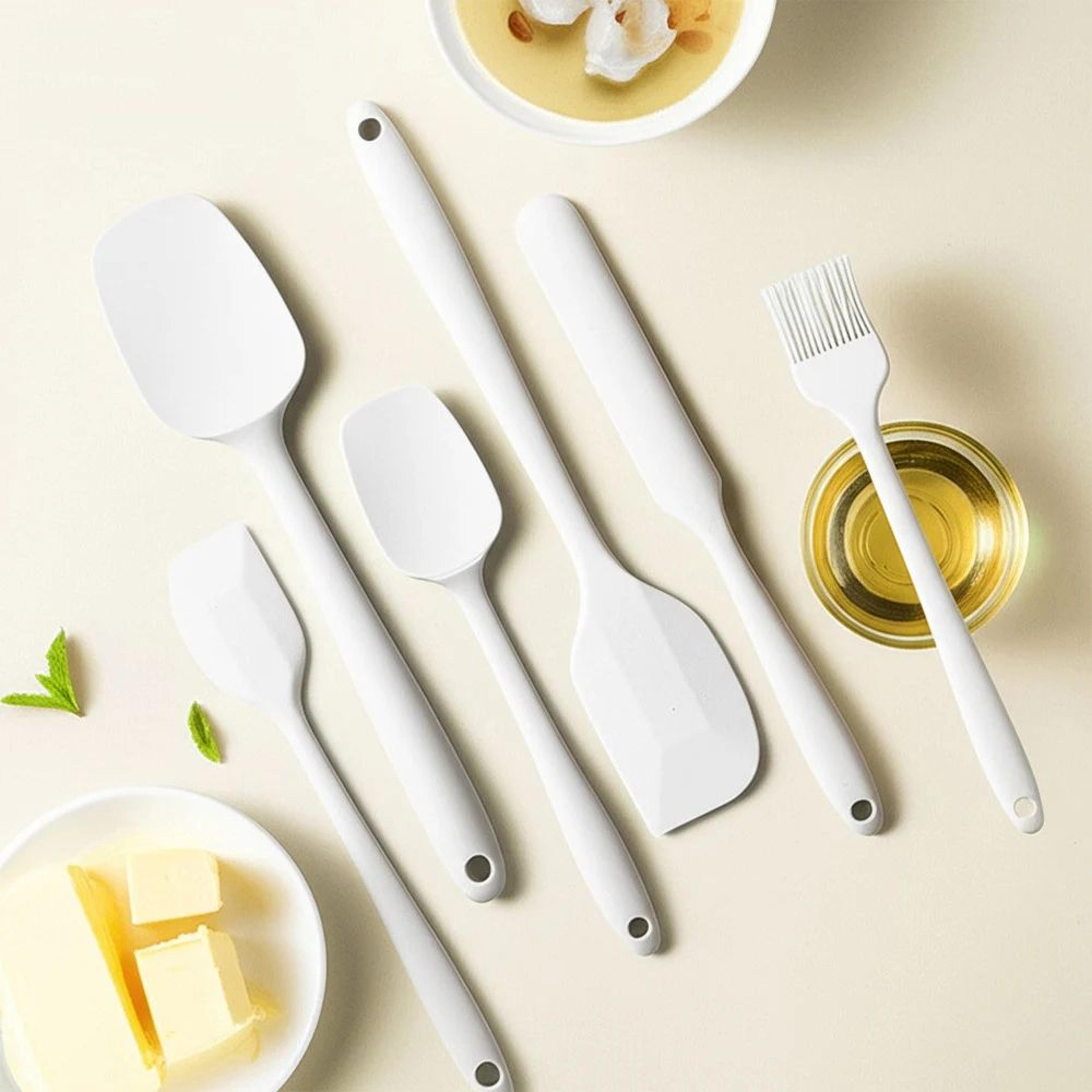 6 piece silicone spatula set – all-in-one baking & frosting tools kit