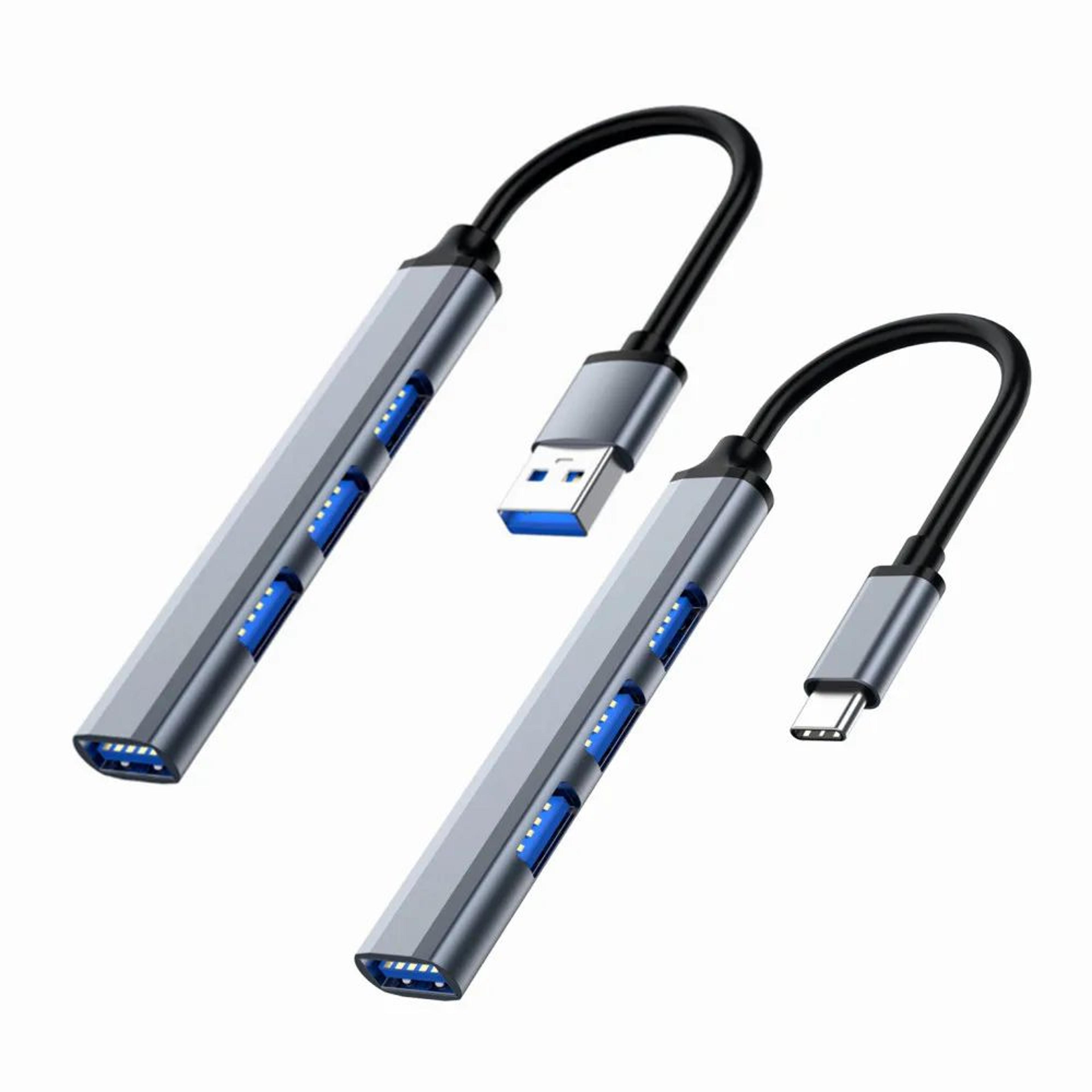 4-port usb type c hub – high-speed usb 3.0 multi-port splitter adapter