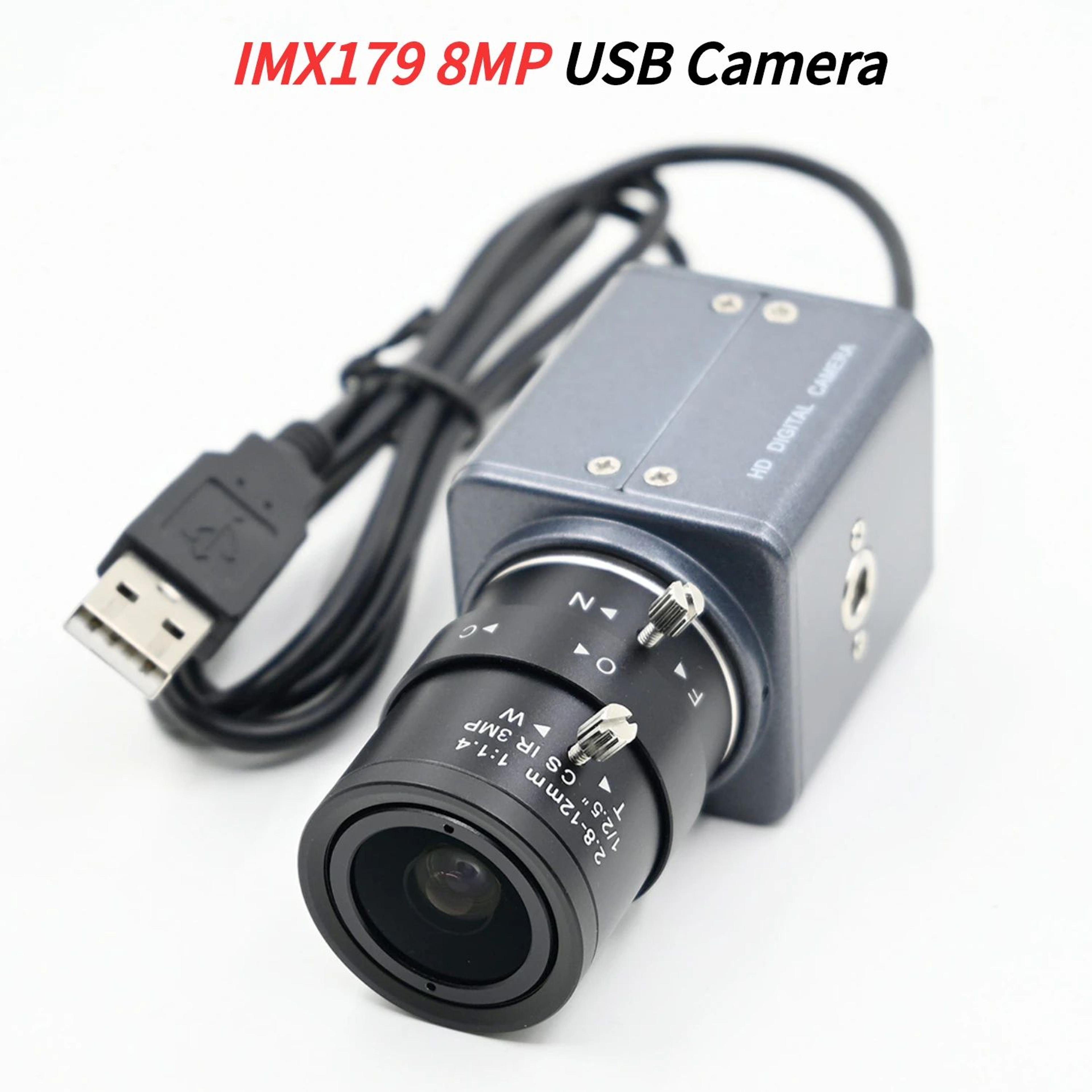 imx179 8mp hd usb camera module with varifocal cs lens 3264x2448