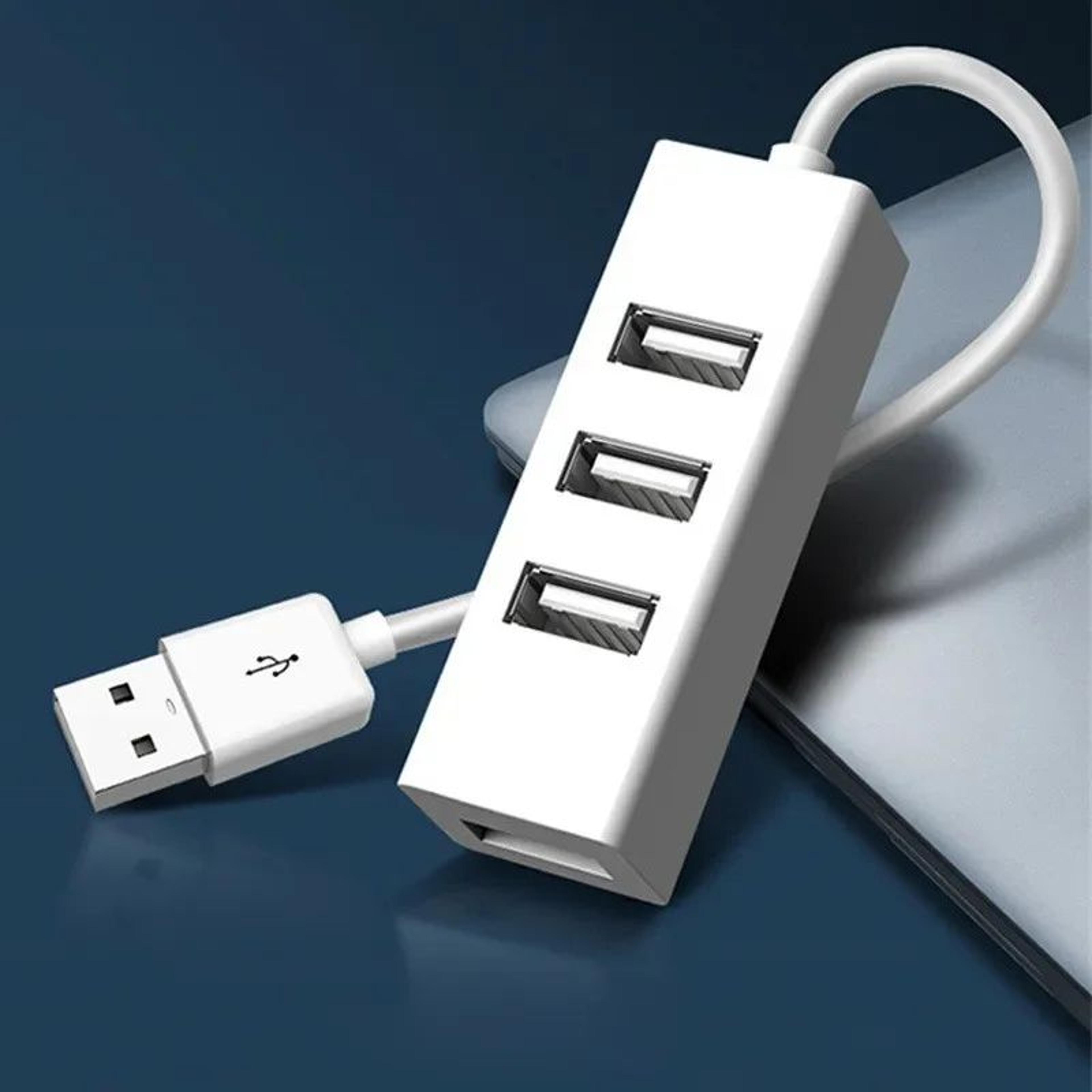 4-port high-speed usb 2.0 hub - compact multi usb splitter adapter for pc & laptop