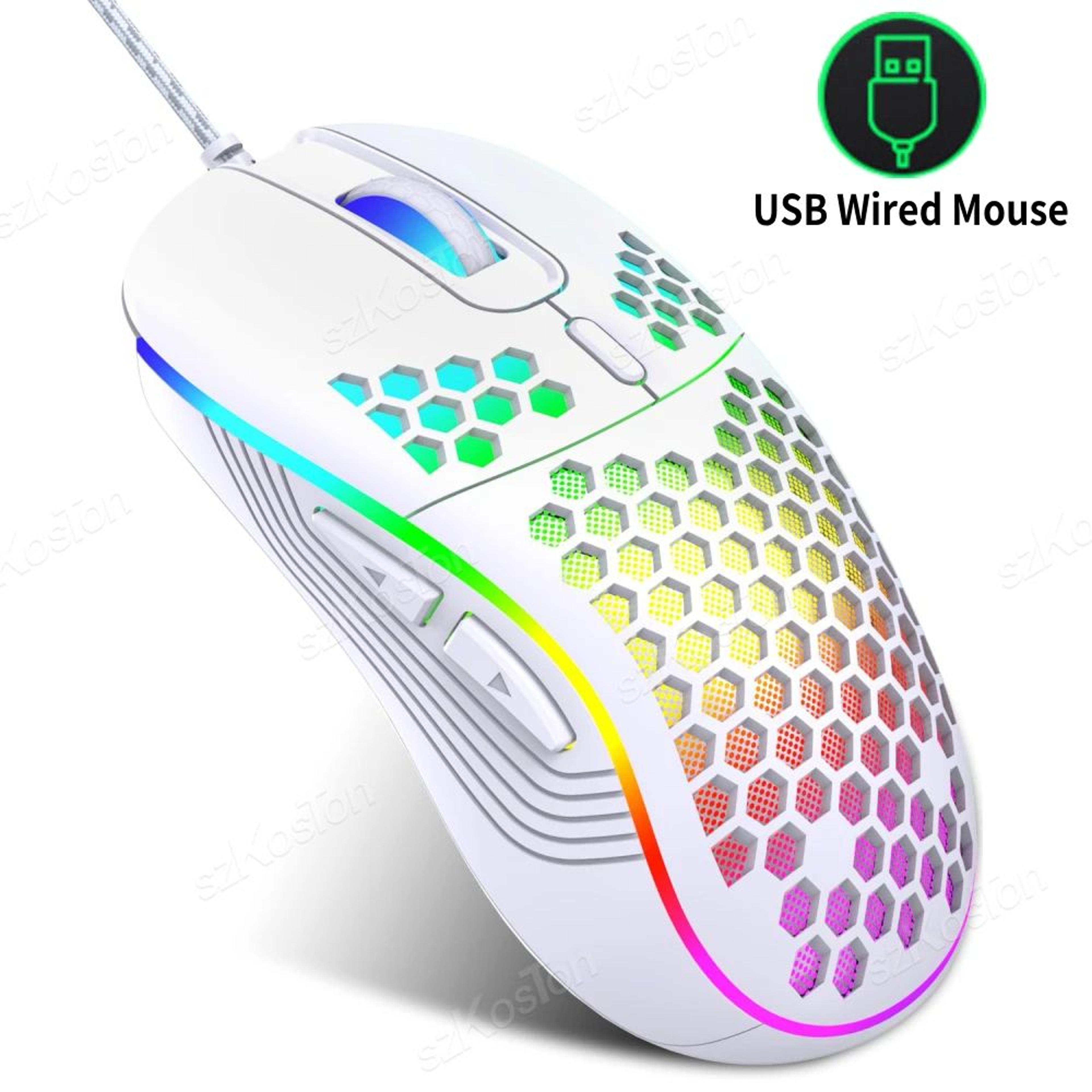 rgb wired gaming mouse with 7200 dpi – ergonomic high-precision mouse for pc gamers