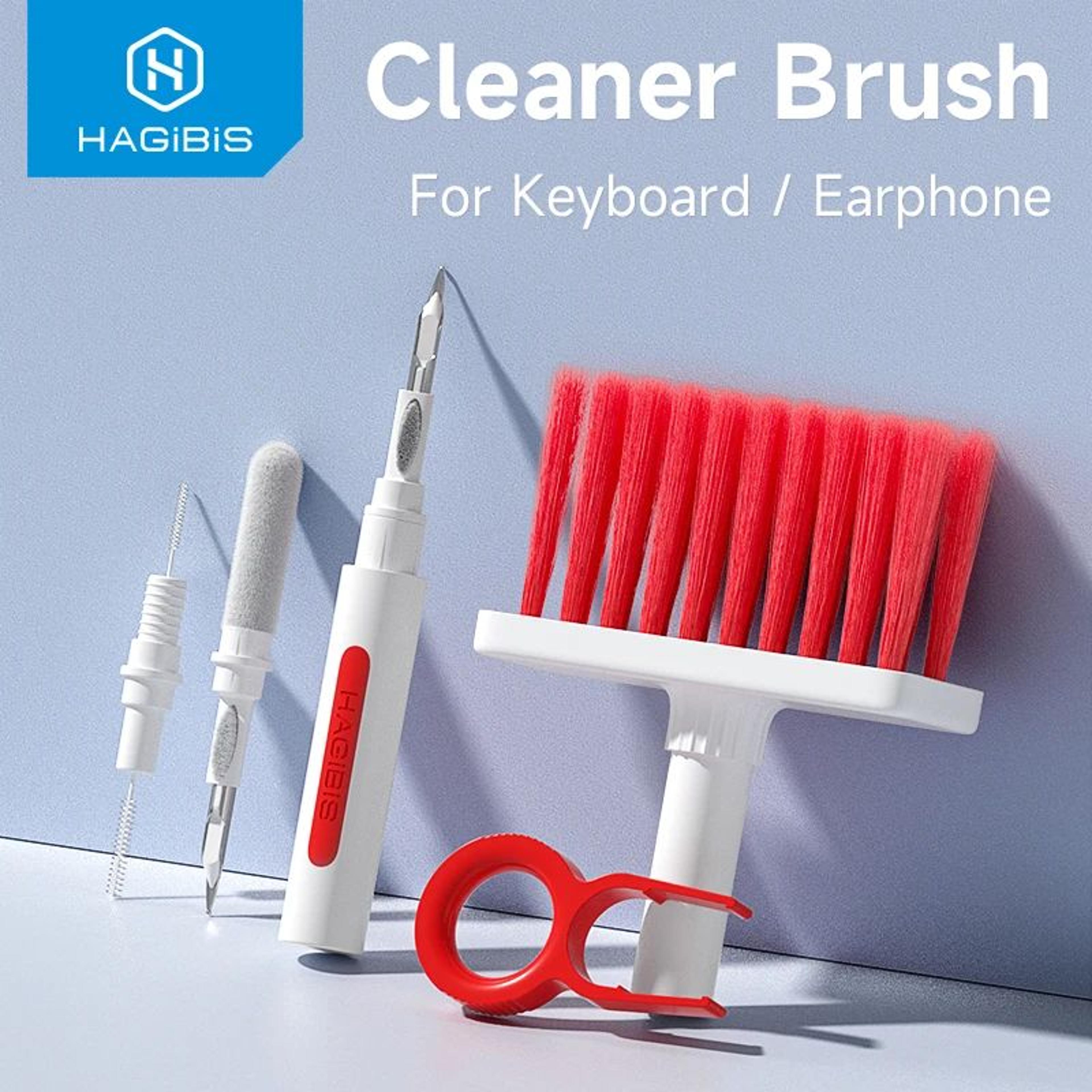 hagibis 3-in-1 keyboard cleaning kit – precision keyboard & earphone cleaning tools with keycap puller