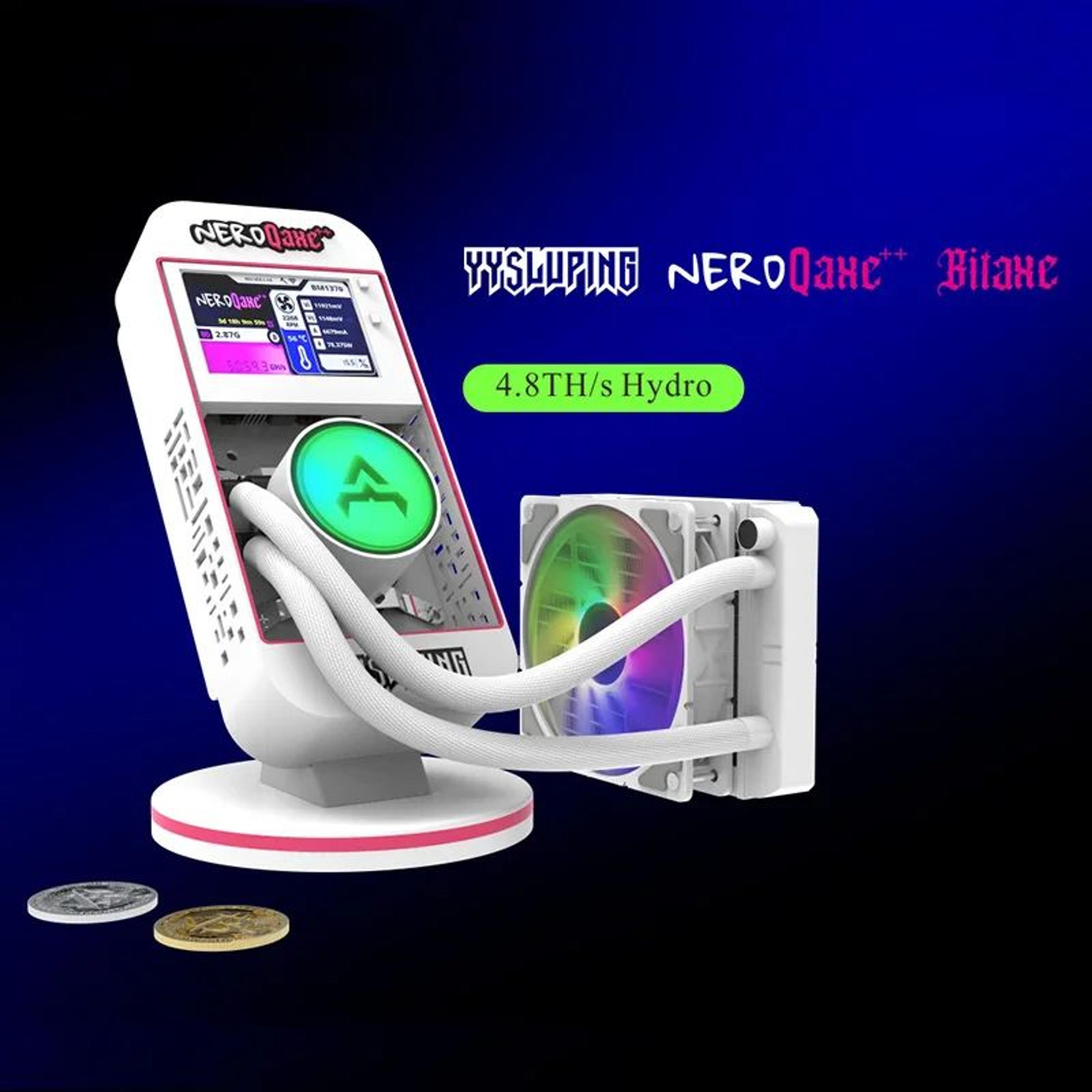 bitaxe nerdqaxe++ 4.8th/s water-cooled bitcoin miner – compact high-performance crypto mining machine (2025 edition)