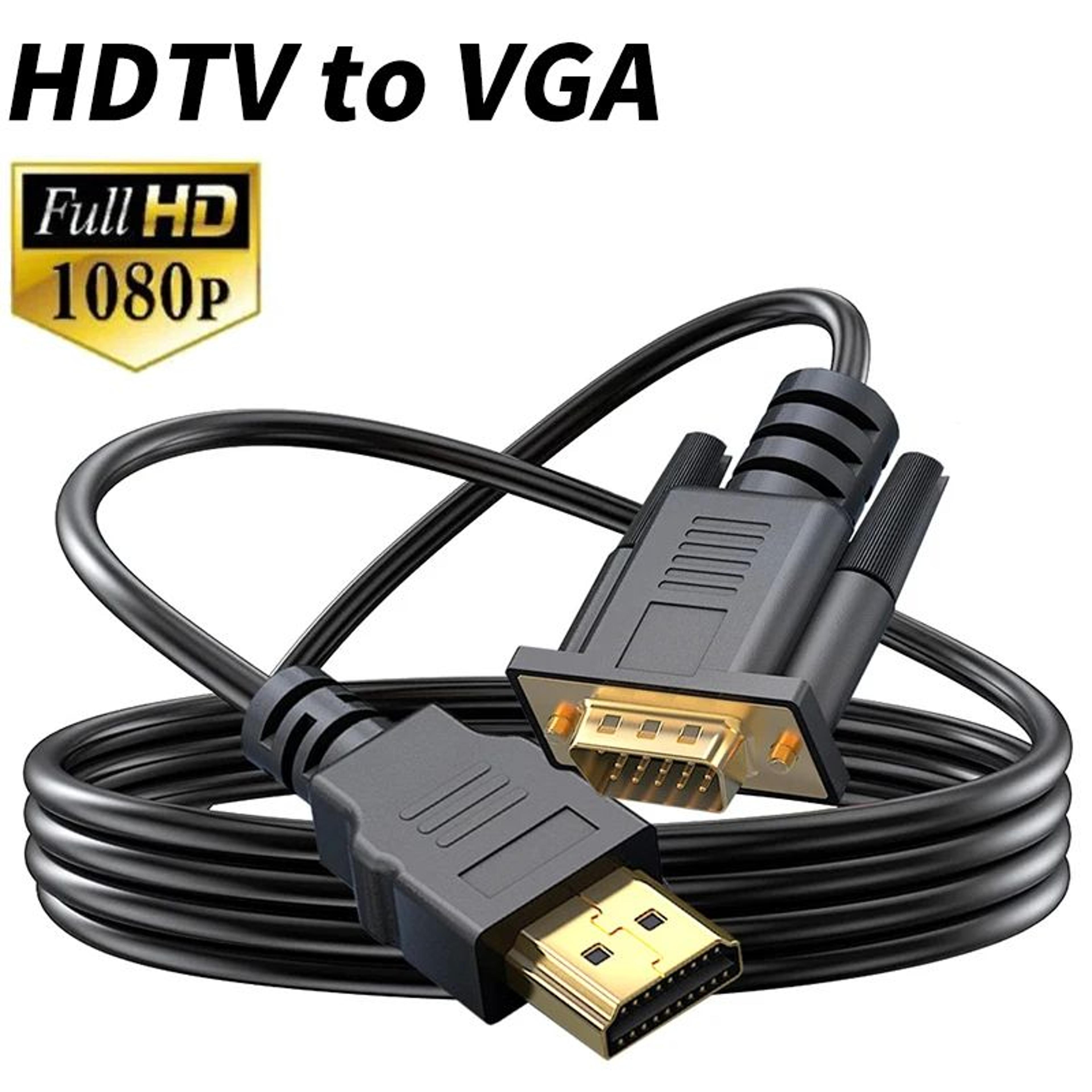 1080p hdmi to vga converter cable for laptop, pc & projector