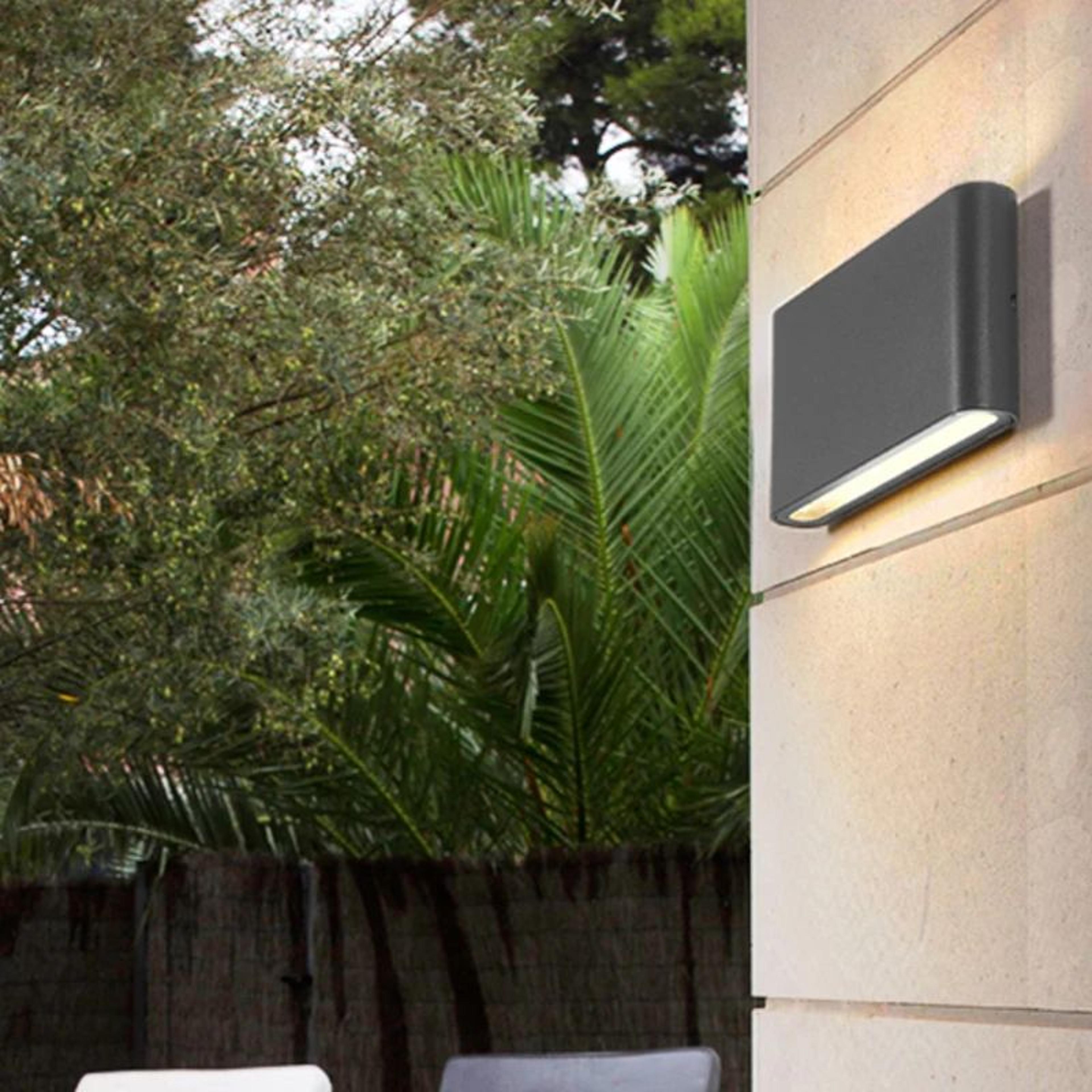 lumiedge waterproof led wall sconce – modern aluminum indoor & outdoor wall light (6w/12w/20w)