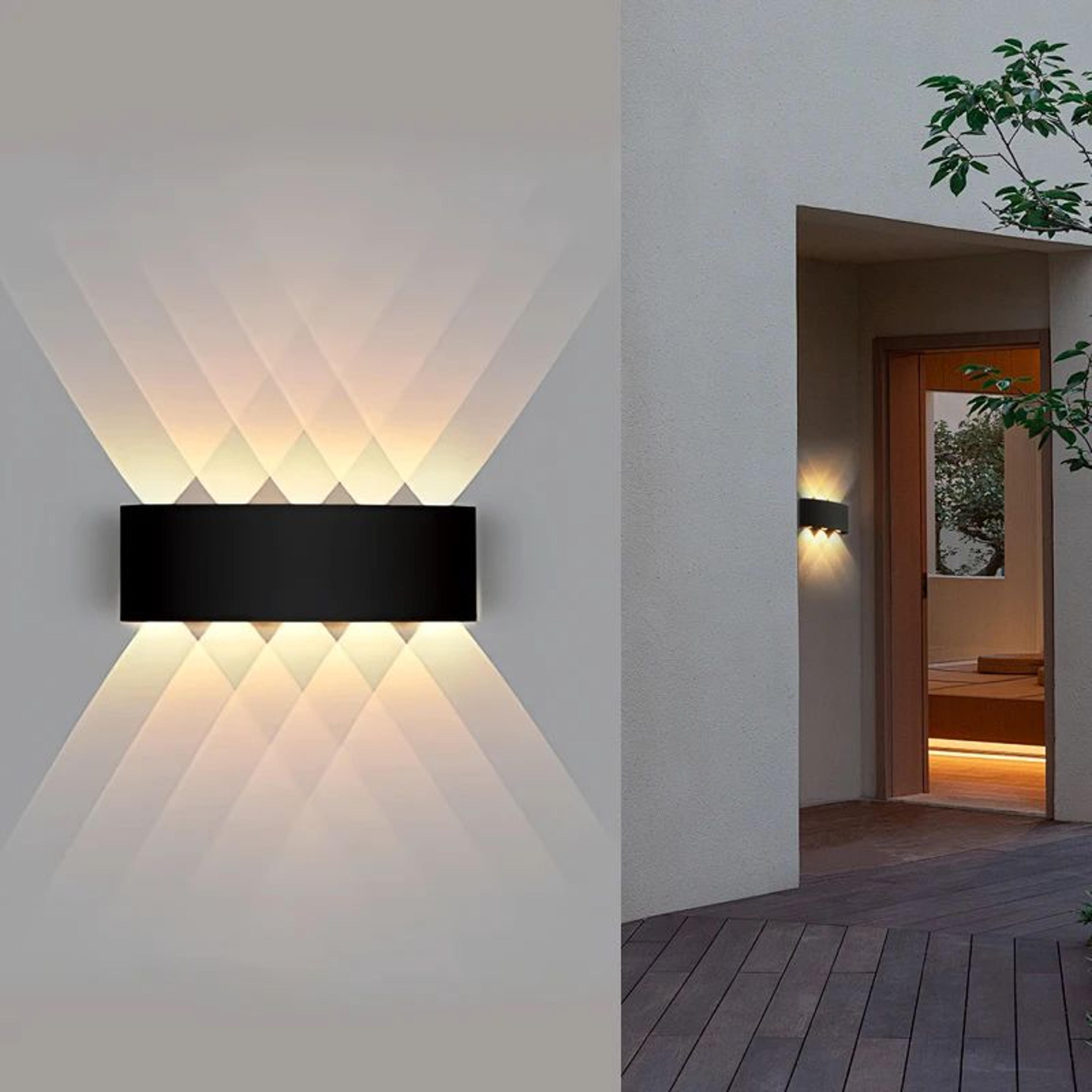 aurevo up & down led wall lamp – modern waterproof outdoor & indoor wall light (4w/6w/8w/10w)