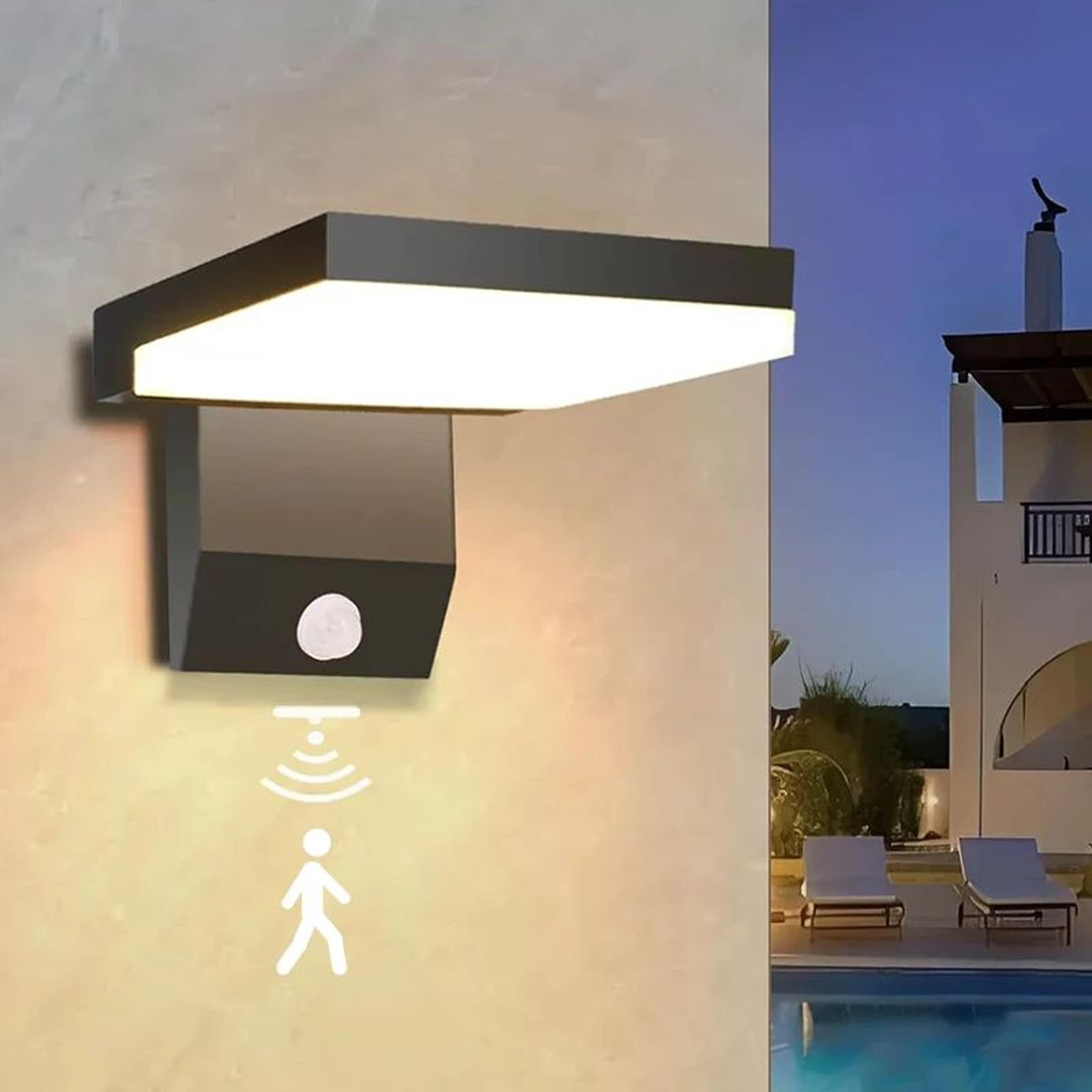 foldable led motion sensor outdoor wall light – 18w ip65 waterproof security sconce