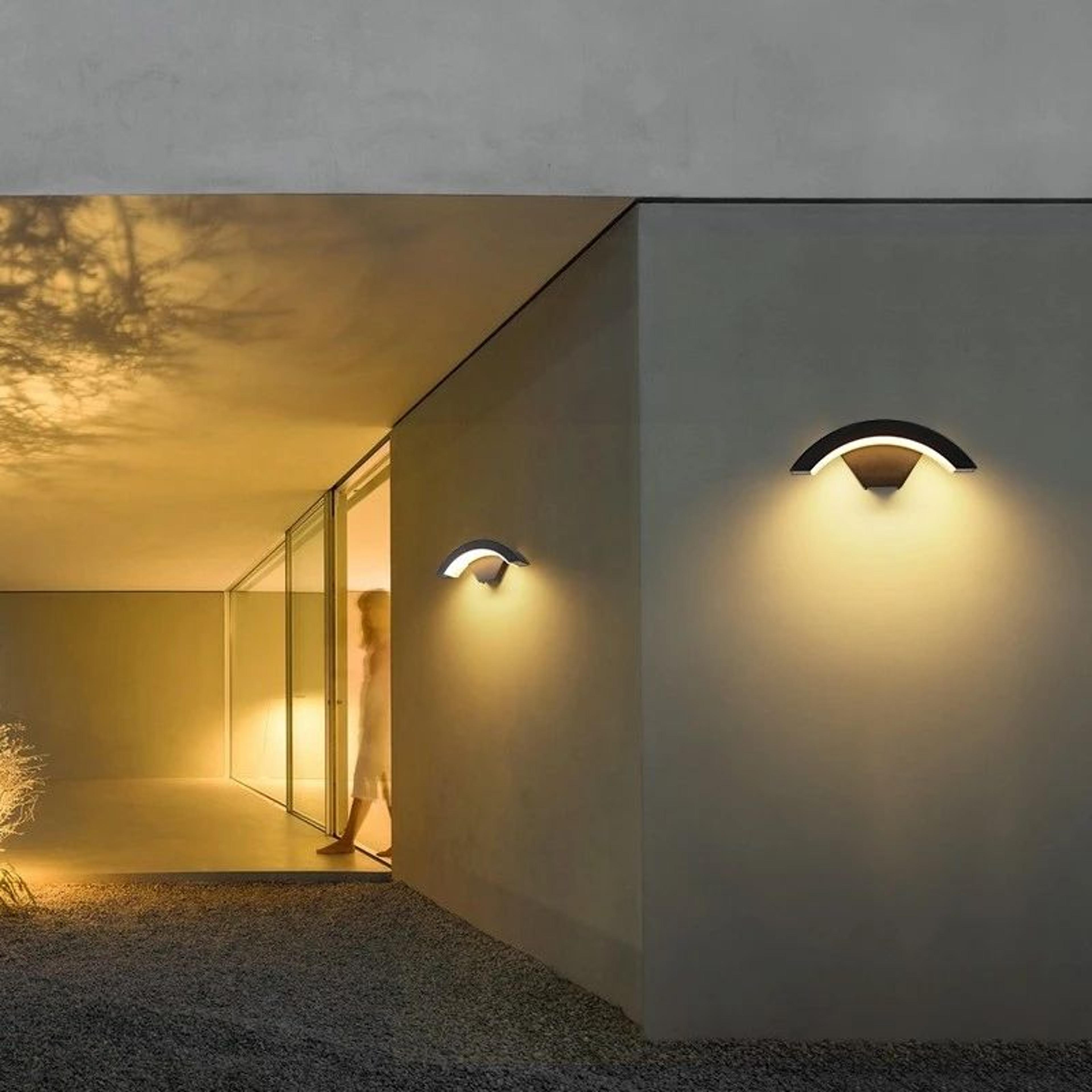 modern waterproof outdoor wall light with pir motion sensor – 18w 24w 30w aluminum led sconce