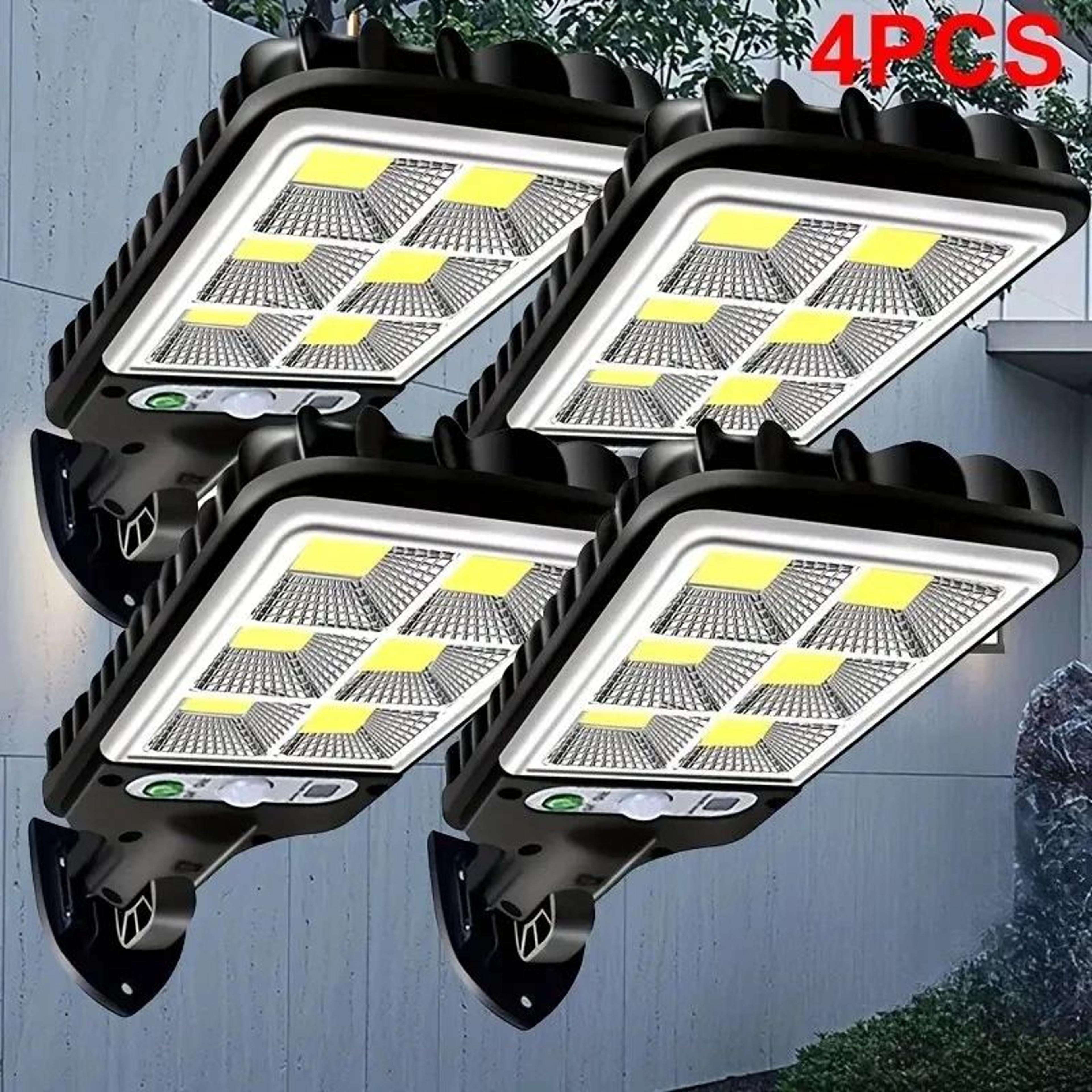 solarshield ip65 motion sensor solar garden lights – 3 mode outdoor led wall lamp set