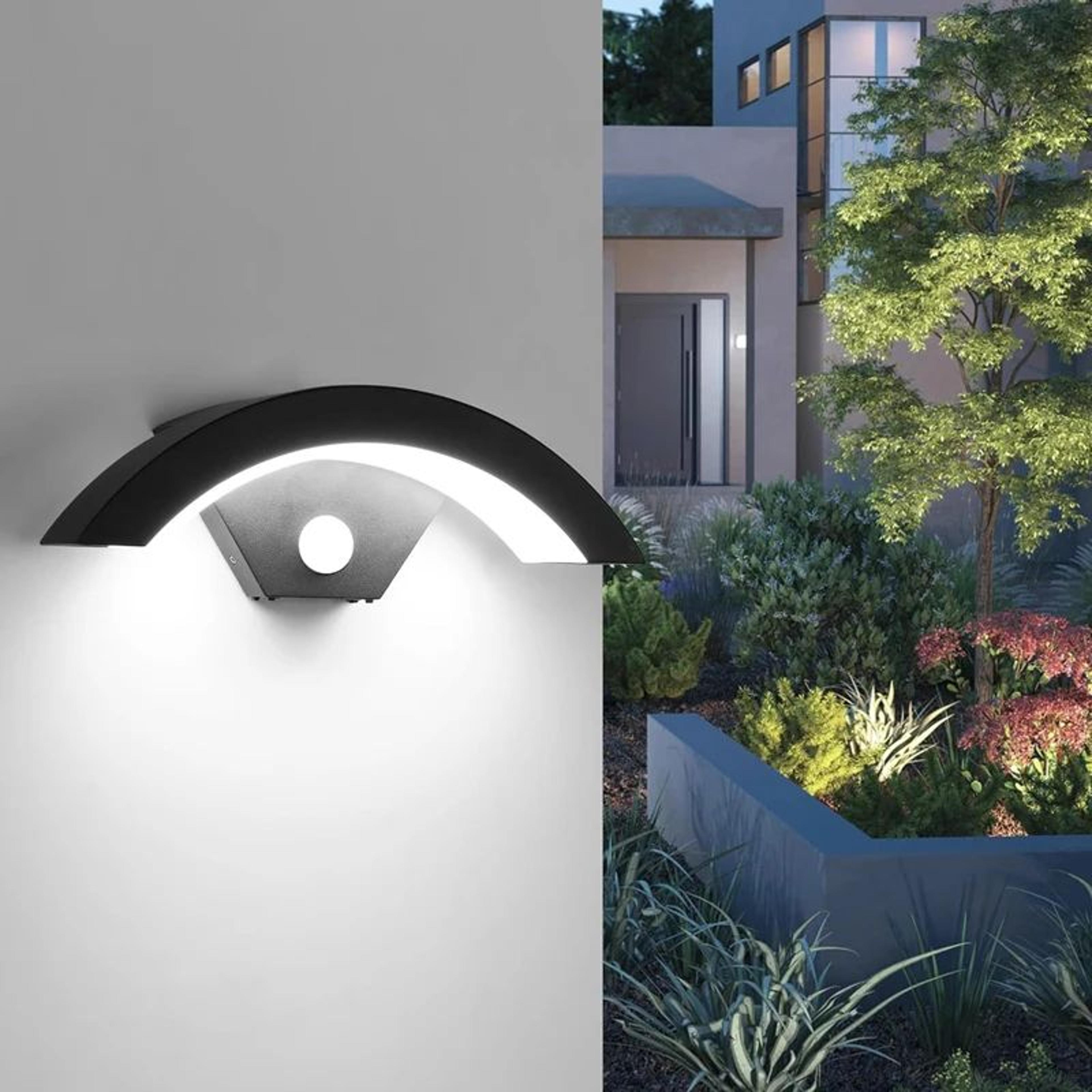 smart ip65 outdoor led wall light with motion sensor – waterproof security sconce for garden, porch & stairs