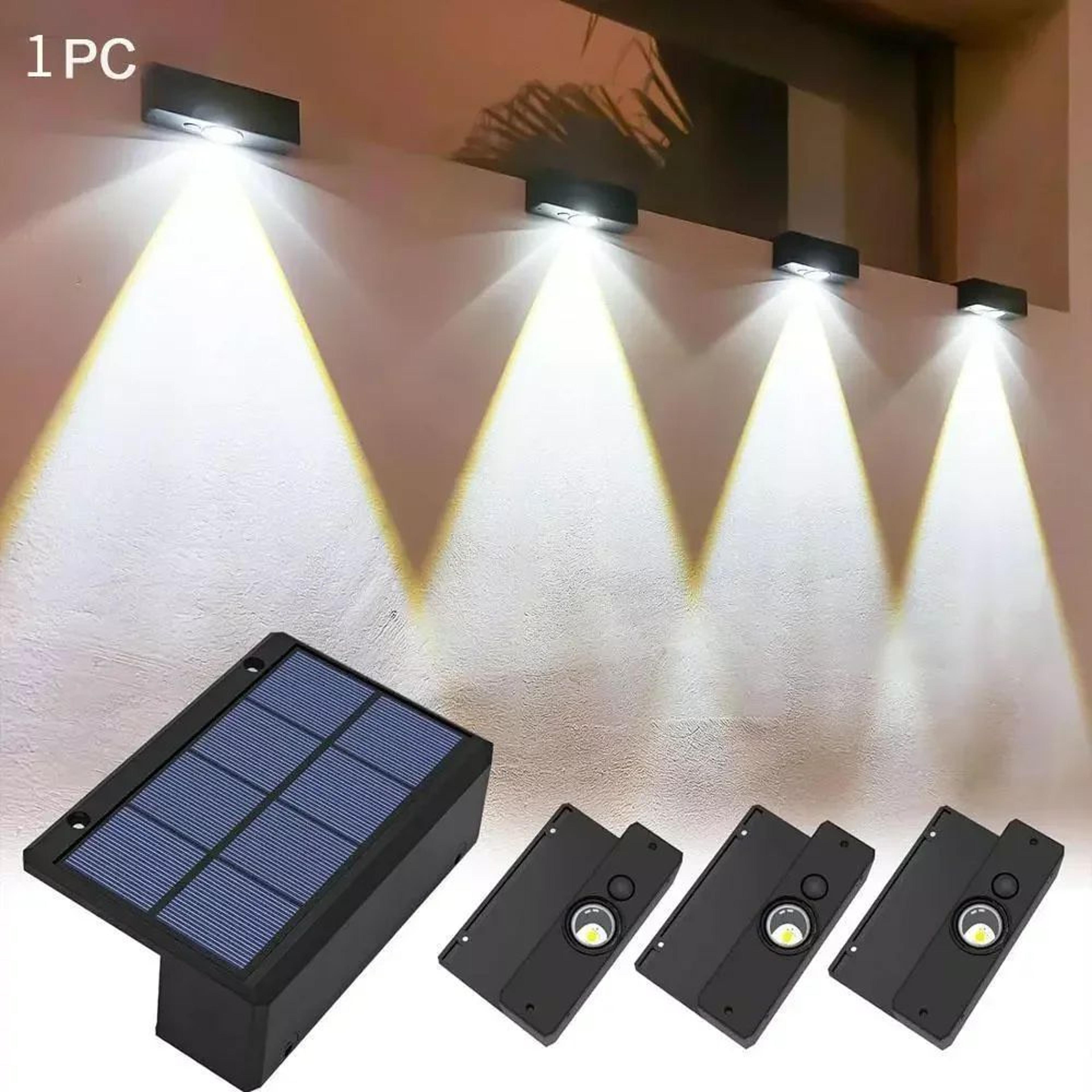 sunglow solar led outdoor wall light – waterproof garden & fence accent lamp