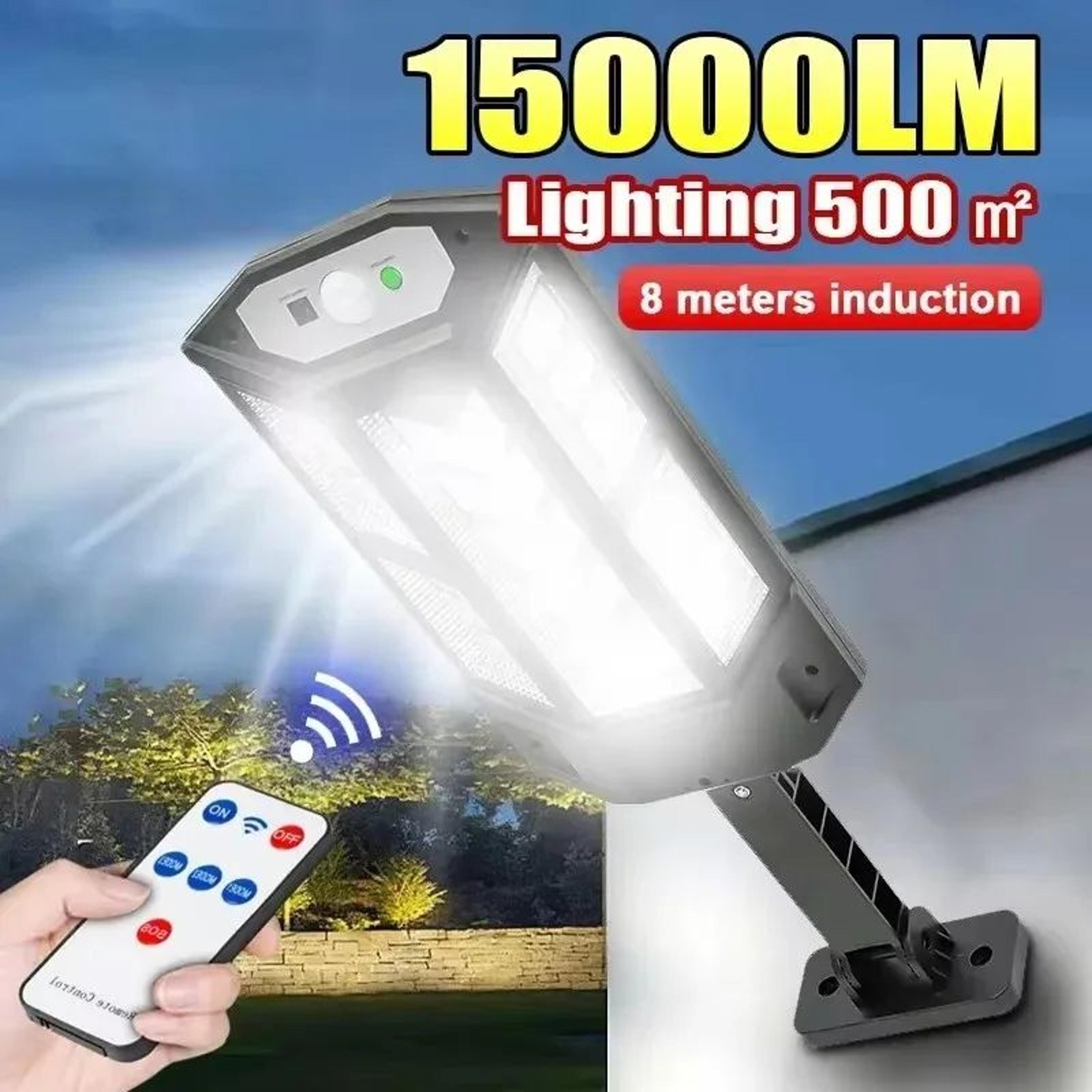 solartitan 15000lm high-power solar motion sensor light – ip65 waterproof outdoor security lamp
