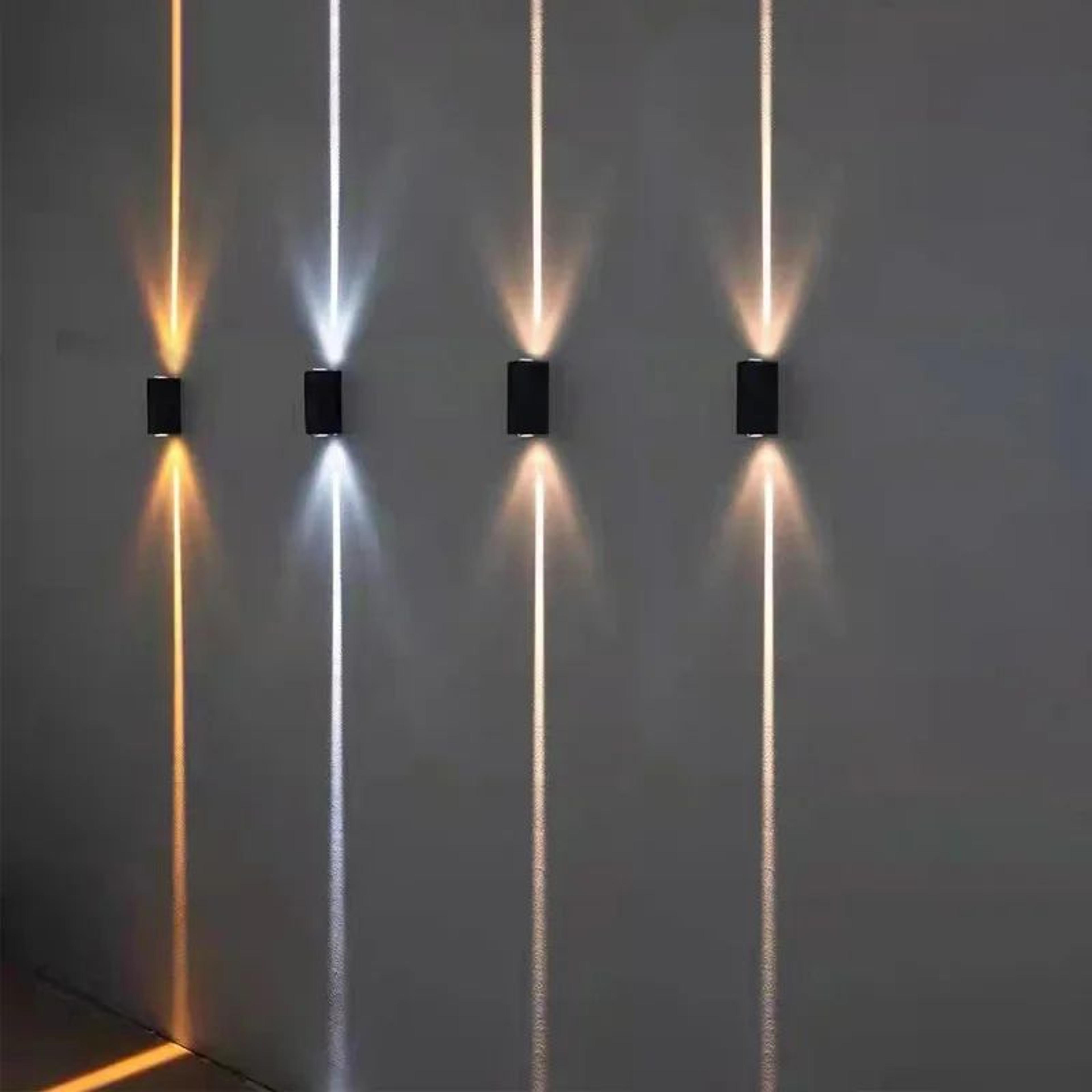 silver aluminum outdoor wall light – 6w ip65 up & down waterproof porch sconce