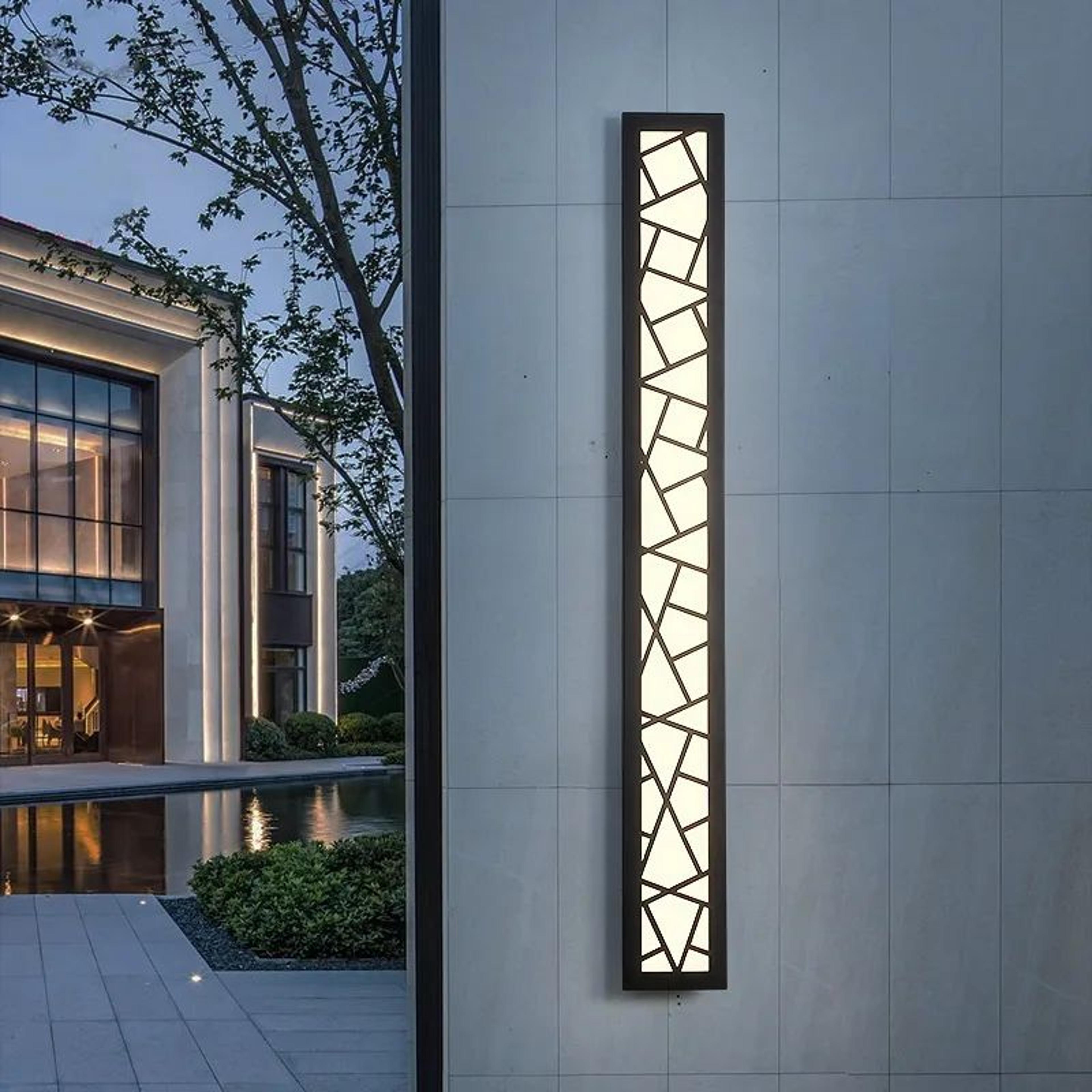 minimalist linear outdoor wall light – ip65 waterproof modern porch sconce