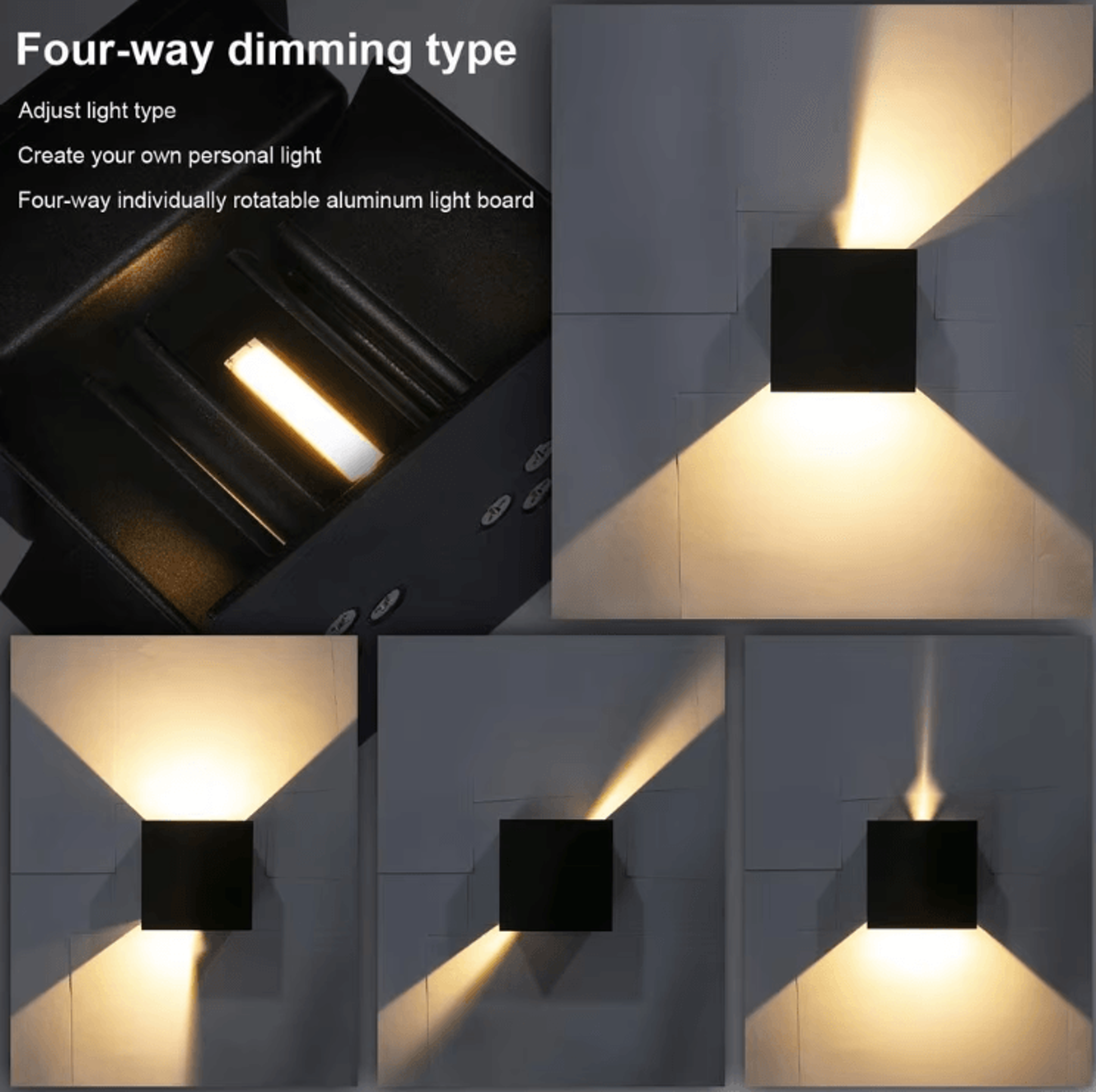 modern ip65 waterproof led wall sconce – adjustable up & down outdoor porch light (12w)