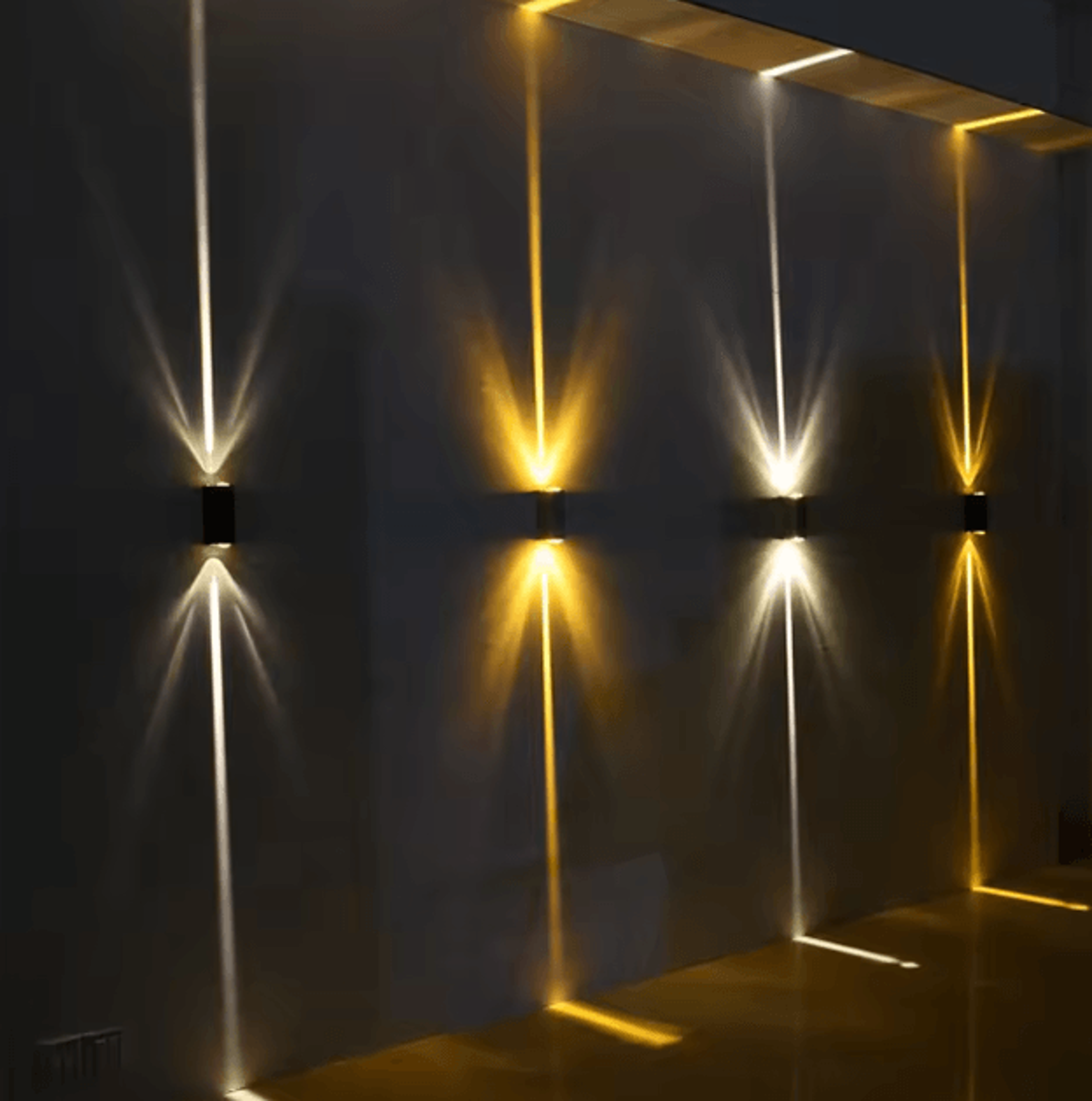 modern silver aluminum up & down led wall sconce – ip65 waterproof outdoor porch light (6w)