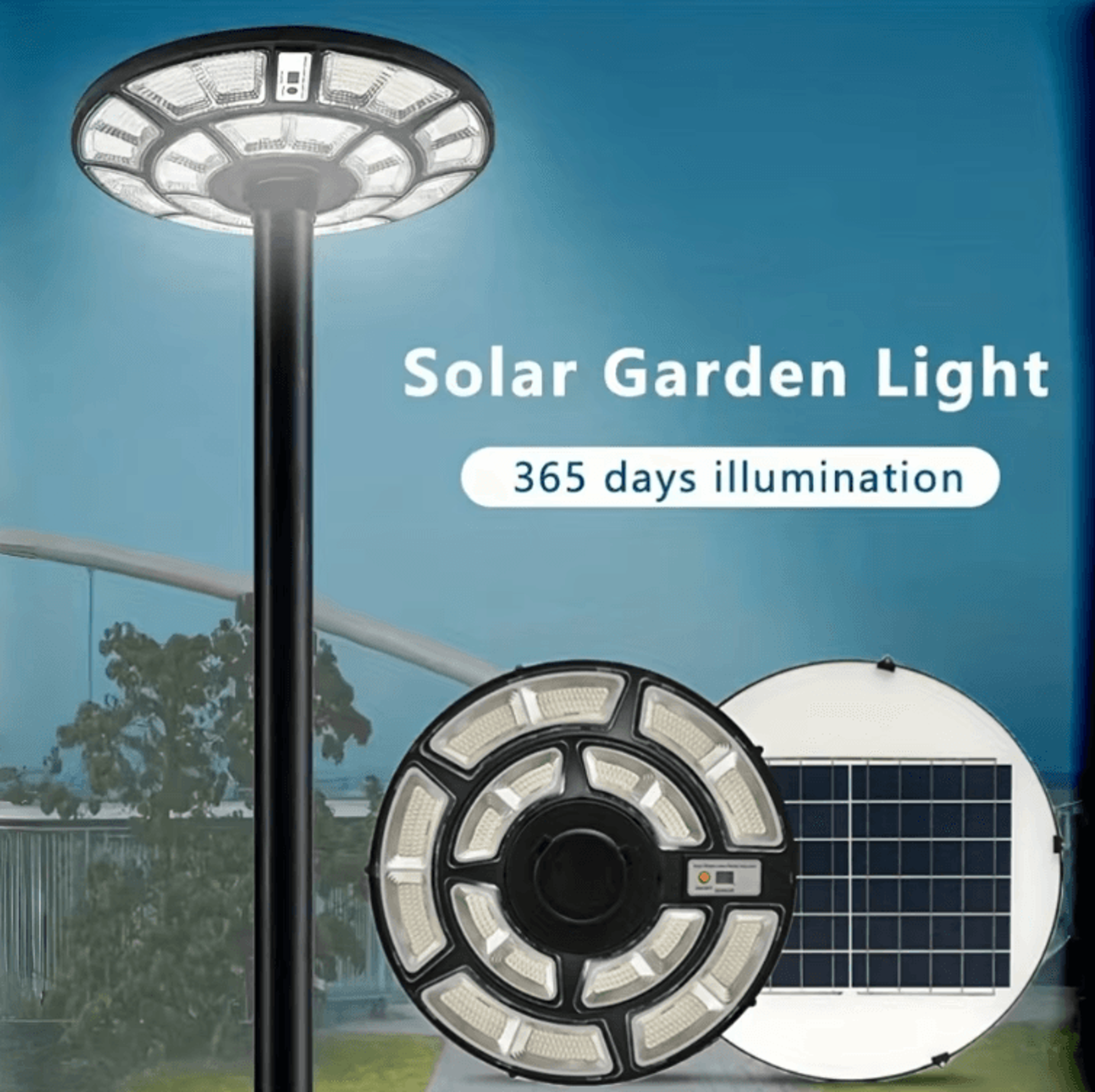 solar ufo motion sensor garden light – remote control waterproof outdoor security lamp