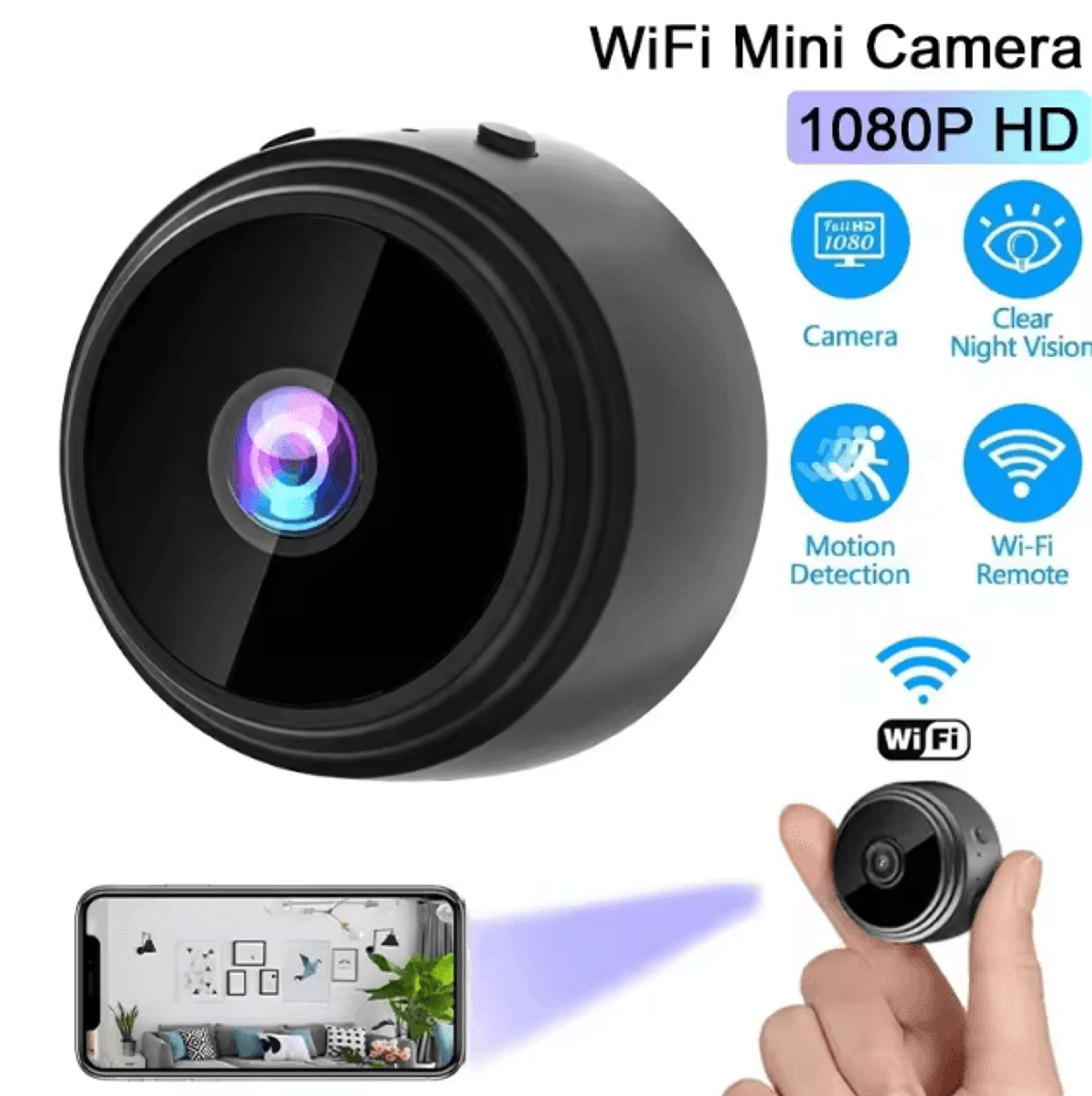 a9 mini wifi security camera – 1080p wireless smart surveillance cam with night vision