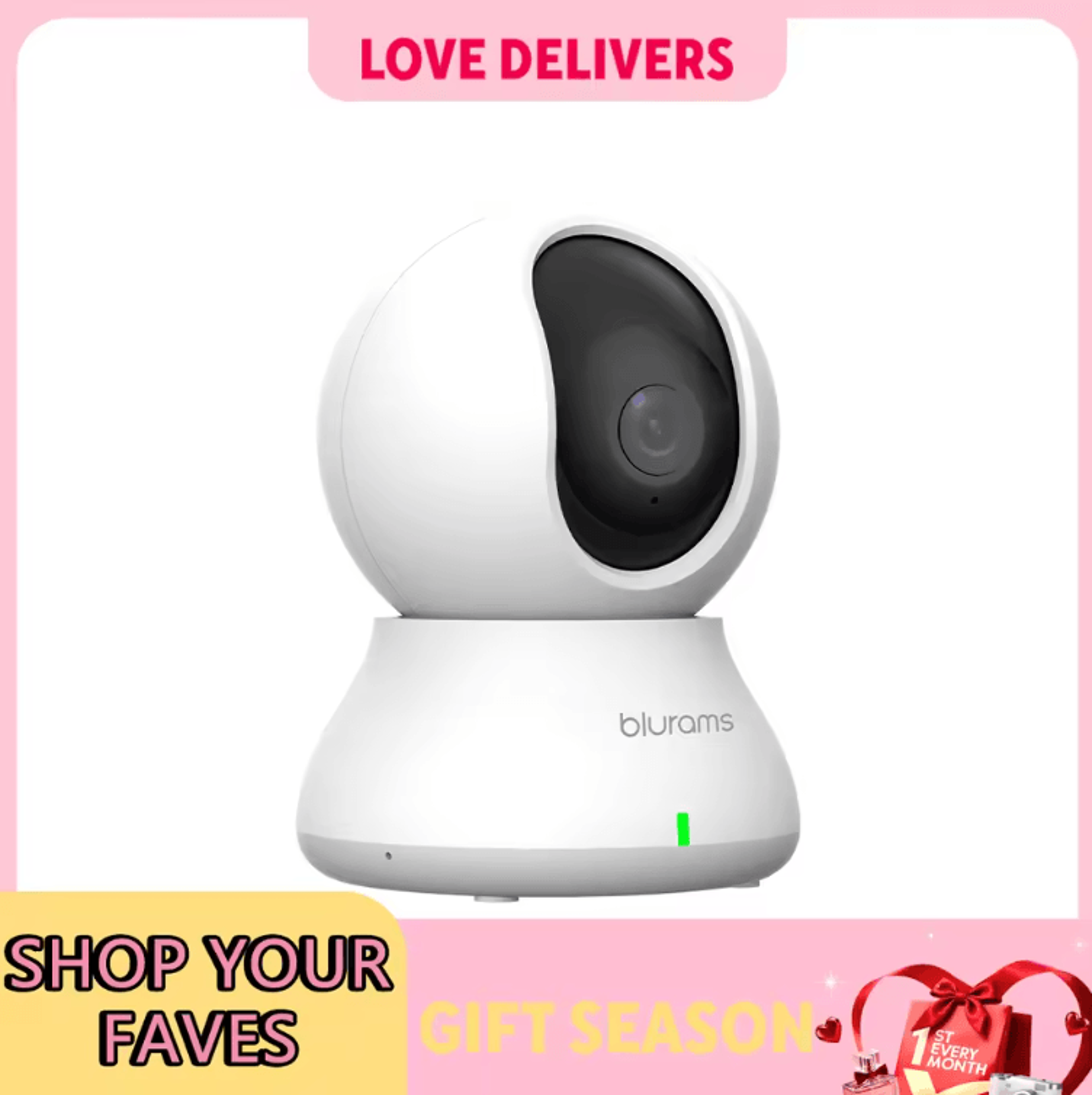 2k hd baby monitor security camera – wifi smart camera with motion detection & two-way audio